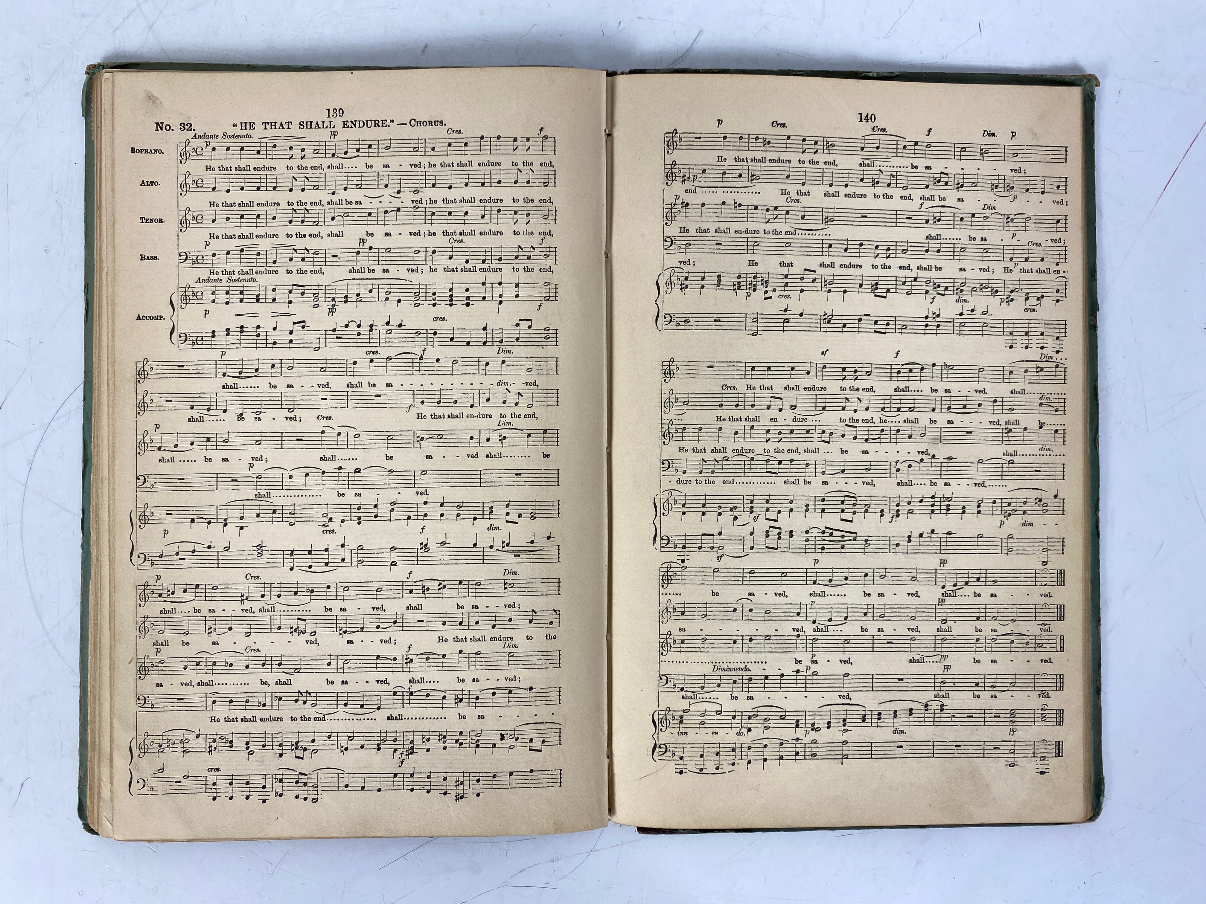 Choruses in Mendelssohn's Elijah Oliver Ditson & Co c1900 HC