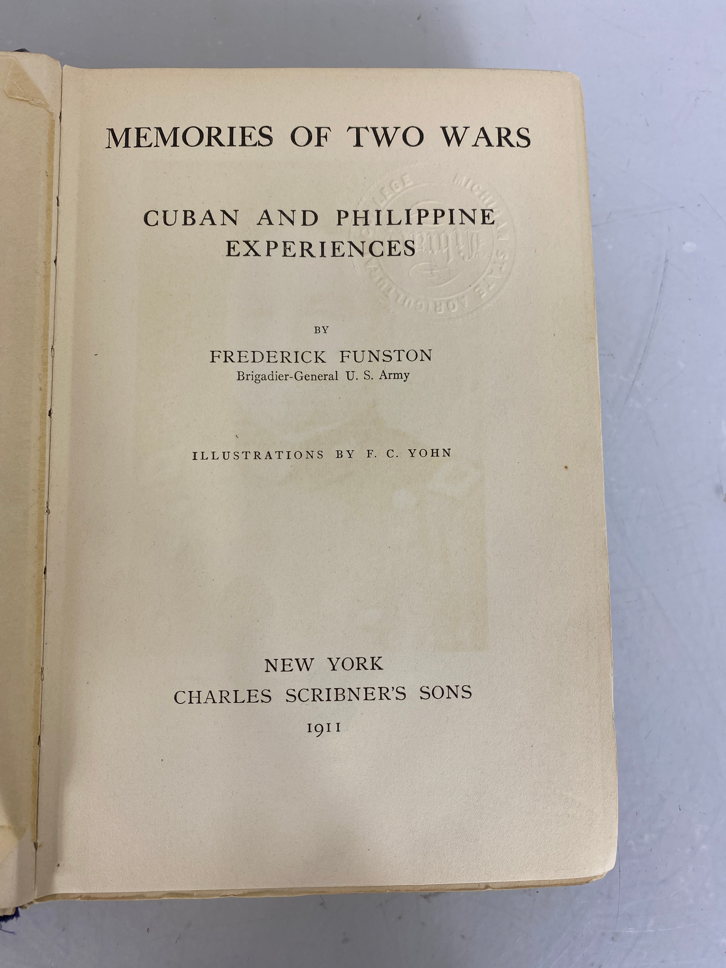 Memories of Two Wars by Frederick Funston Cuban & Philippine Experiences 1911 HC