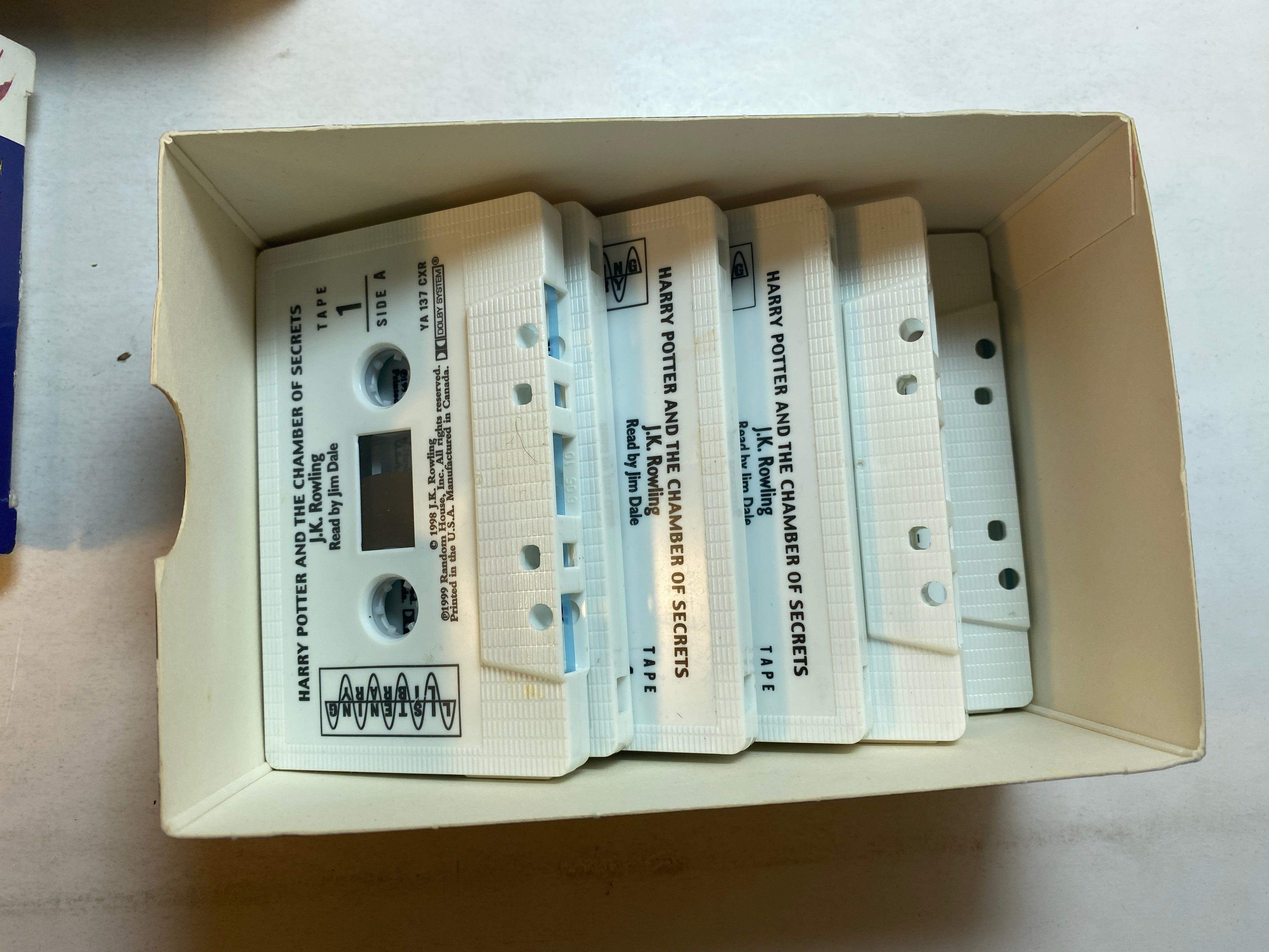 Lot of 5 Harry Potter Cassette Tape Audio Books read by Jim Dale