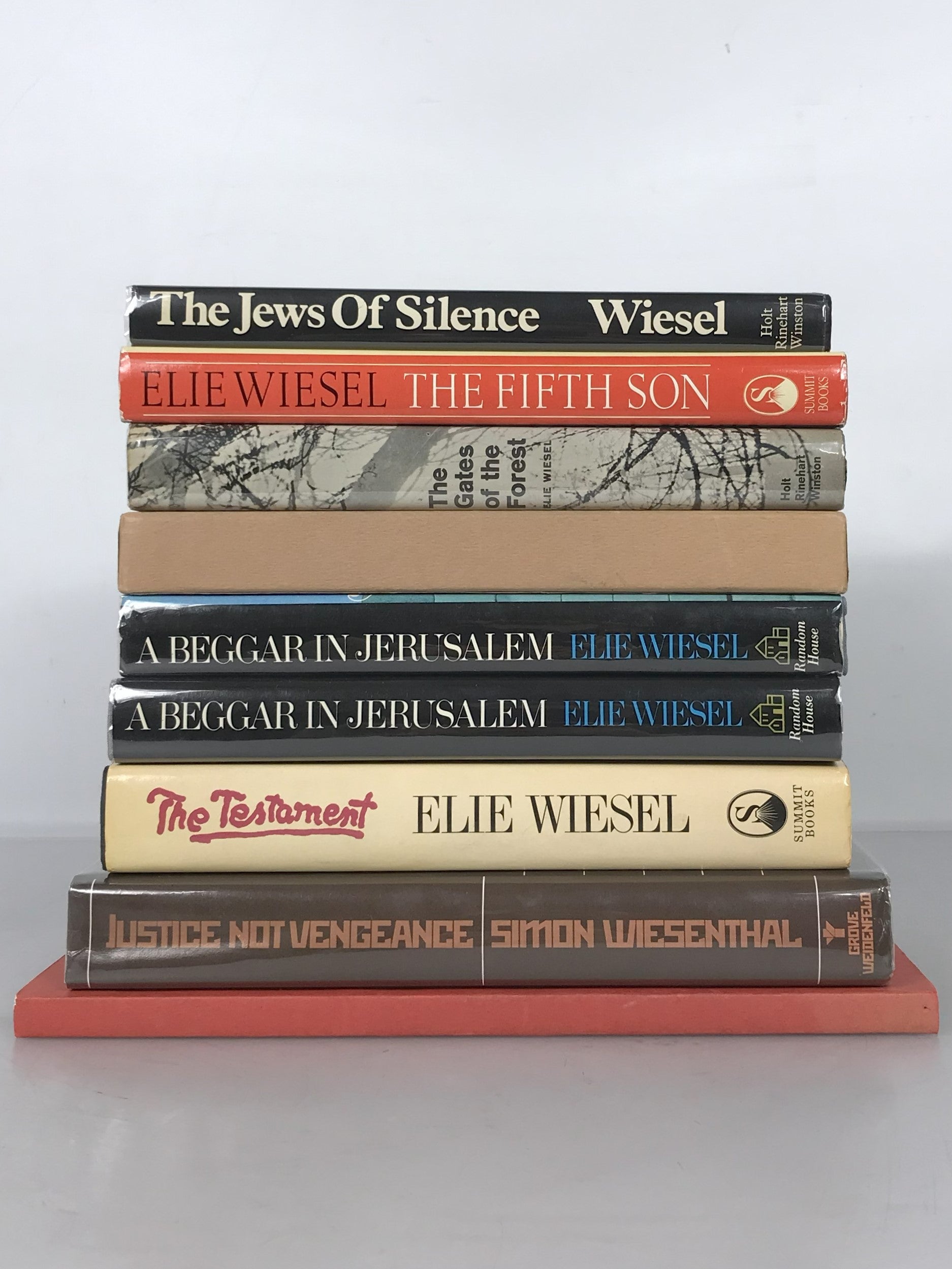 Lot of 9 Elie Wiesel Collectors Books Including Signed Copies & First Editions