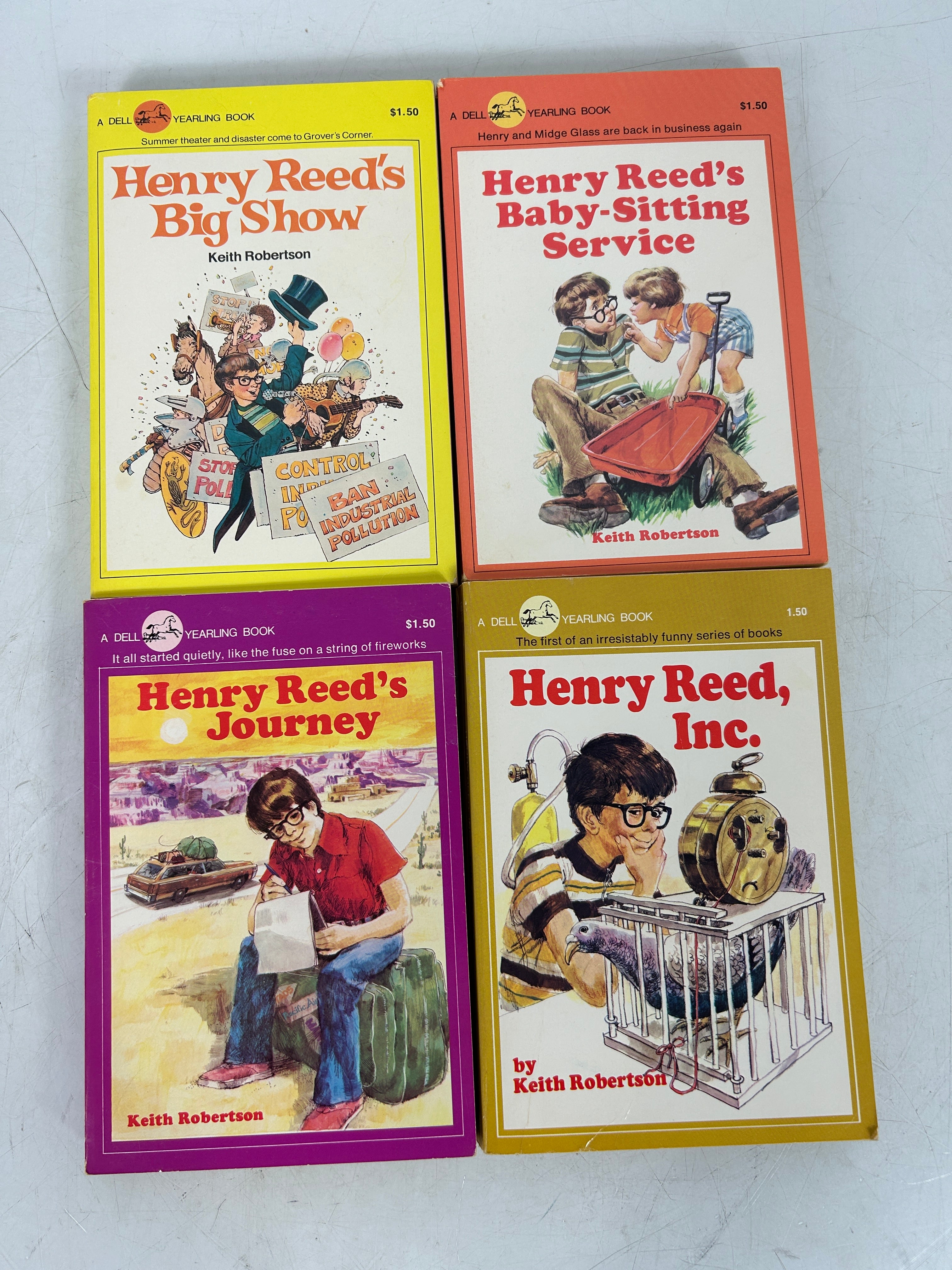 Lot of 4 Box Set THE ADVENTURES OF HENRY REED Keith Robertson 1970s Vintage SC