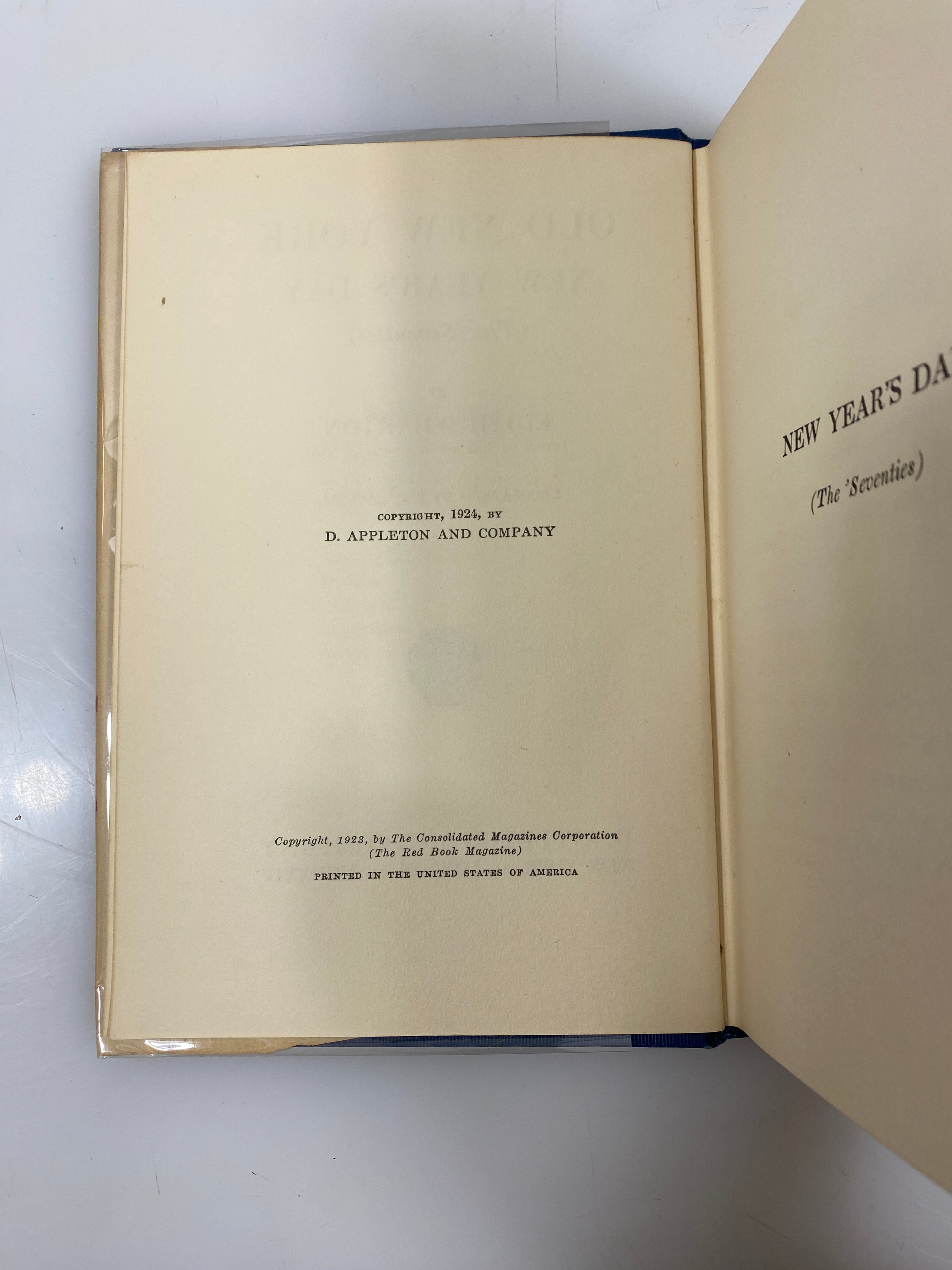 Old New York New Year's Day Edith Wharton 1924 HCDJ
