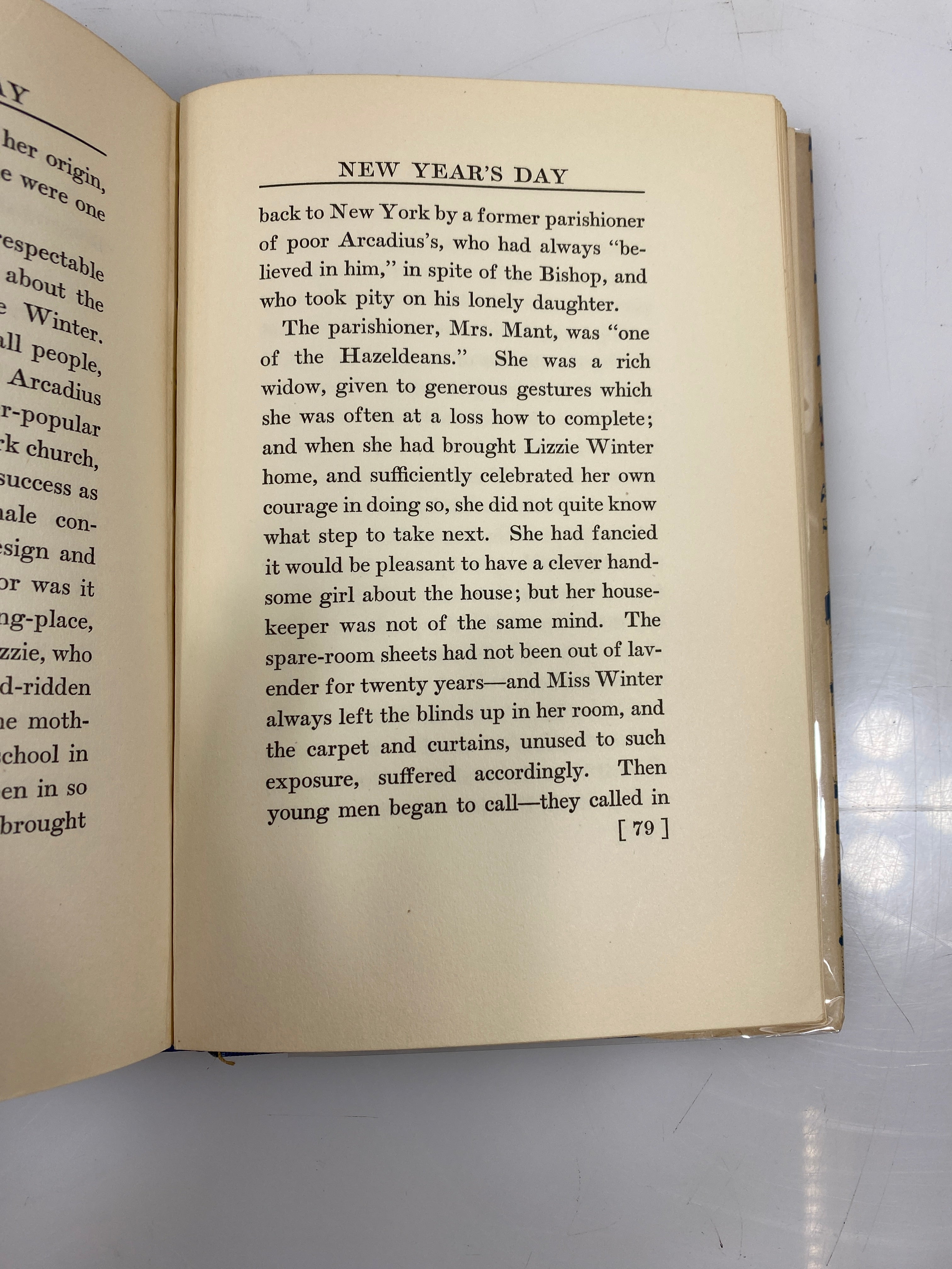 Old New York New Year's Day Edith Wharton 1924 HCDJ