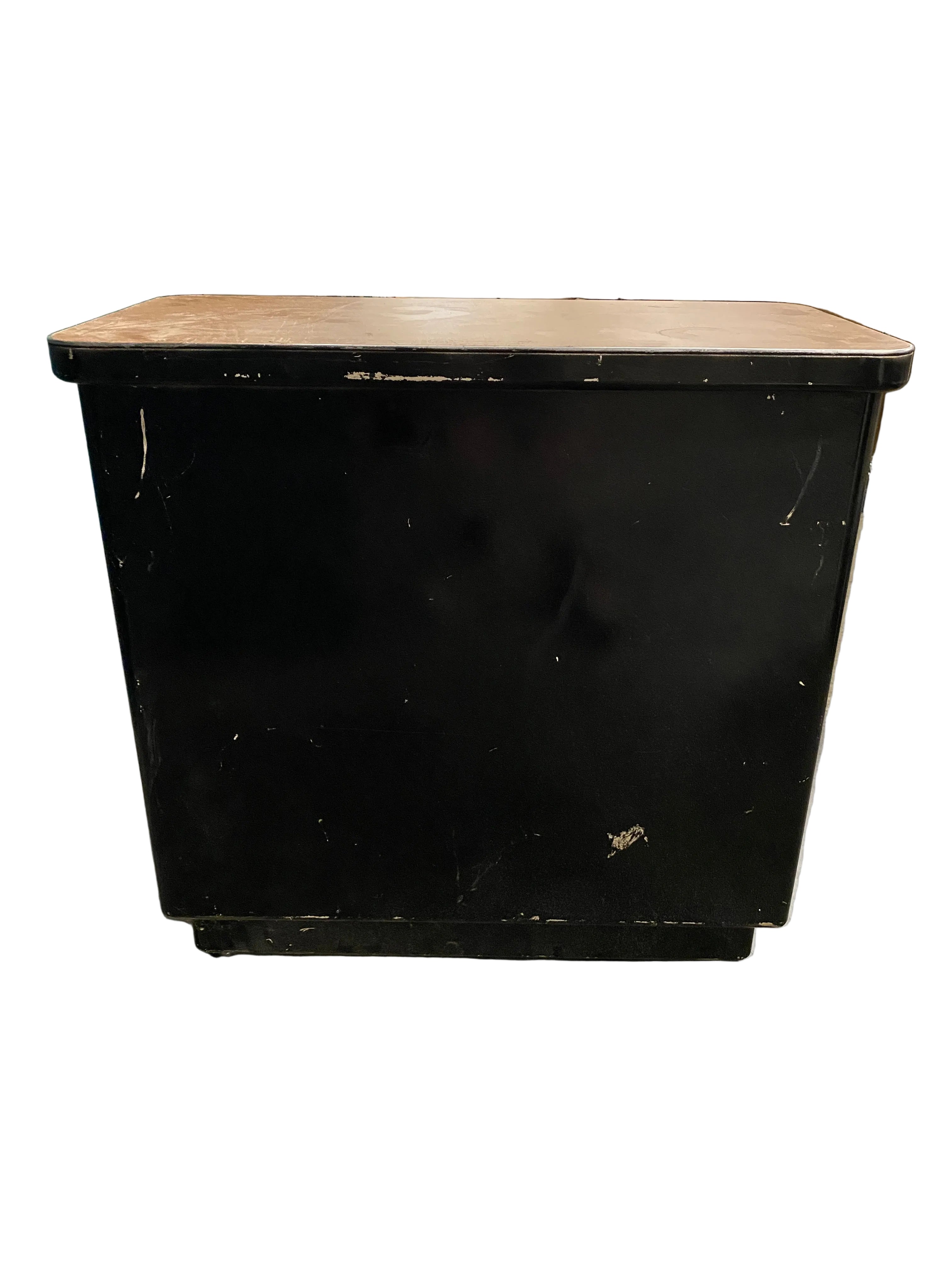 Metal Cabinet With Wood Table Top