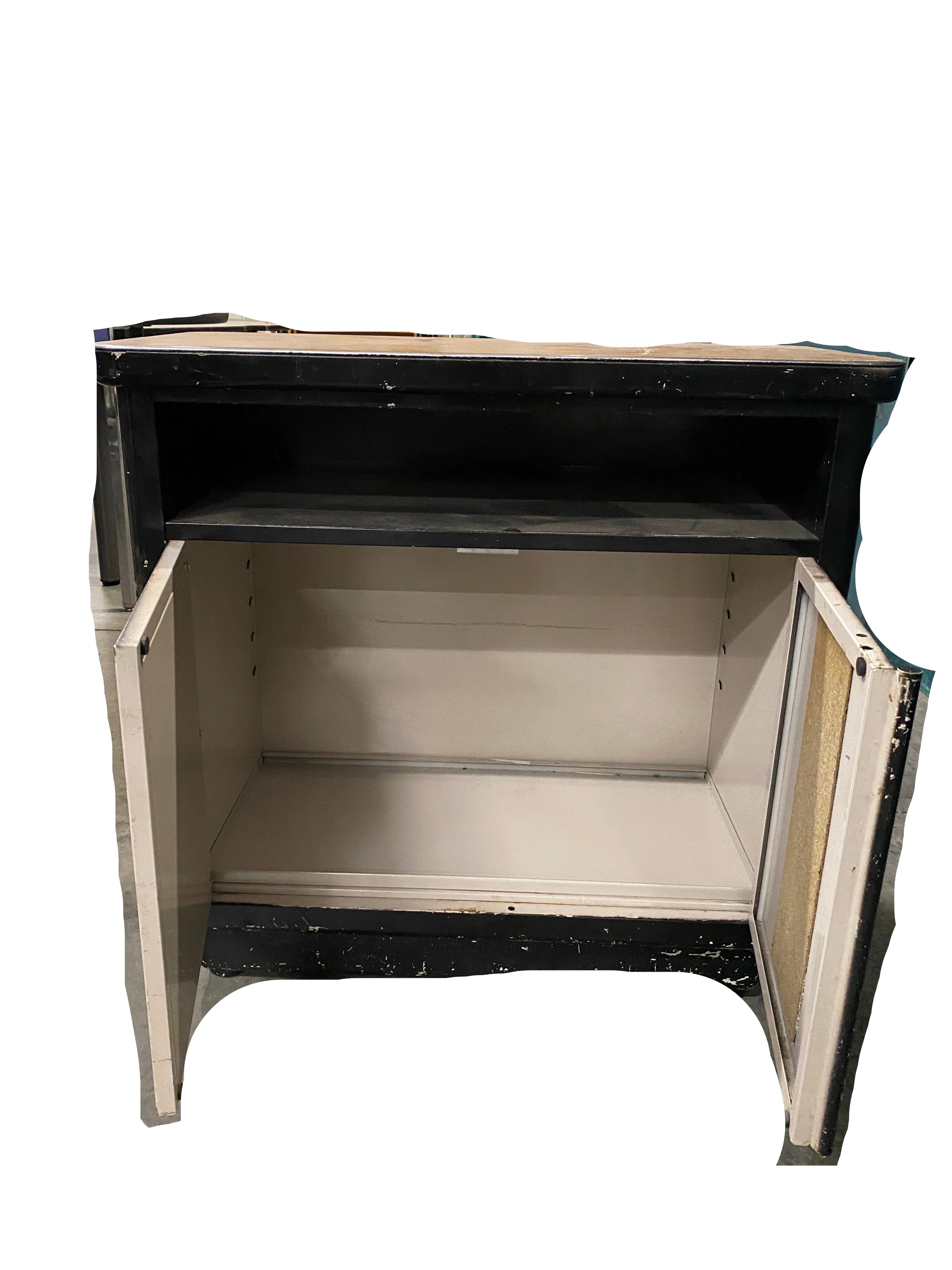 Metal Cabinet With Wood Table Top