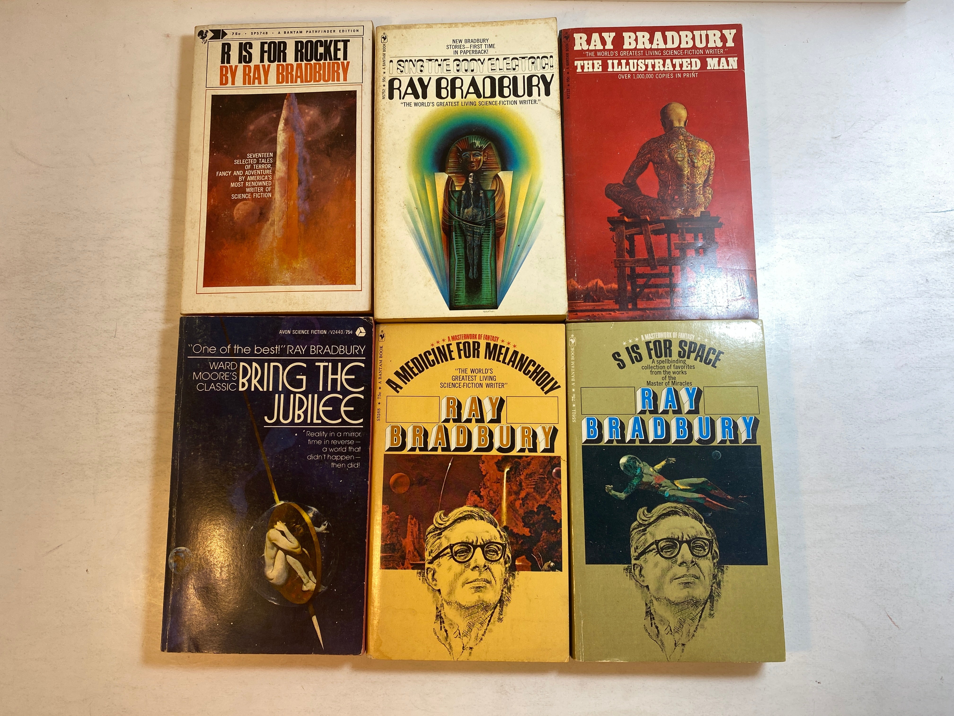 Lot of 6 Ray Bradbury sci-fi paperbacks 1969-1972