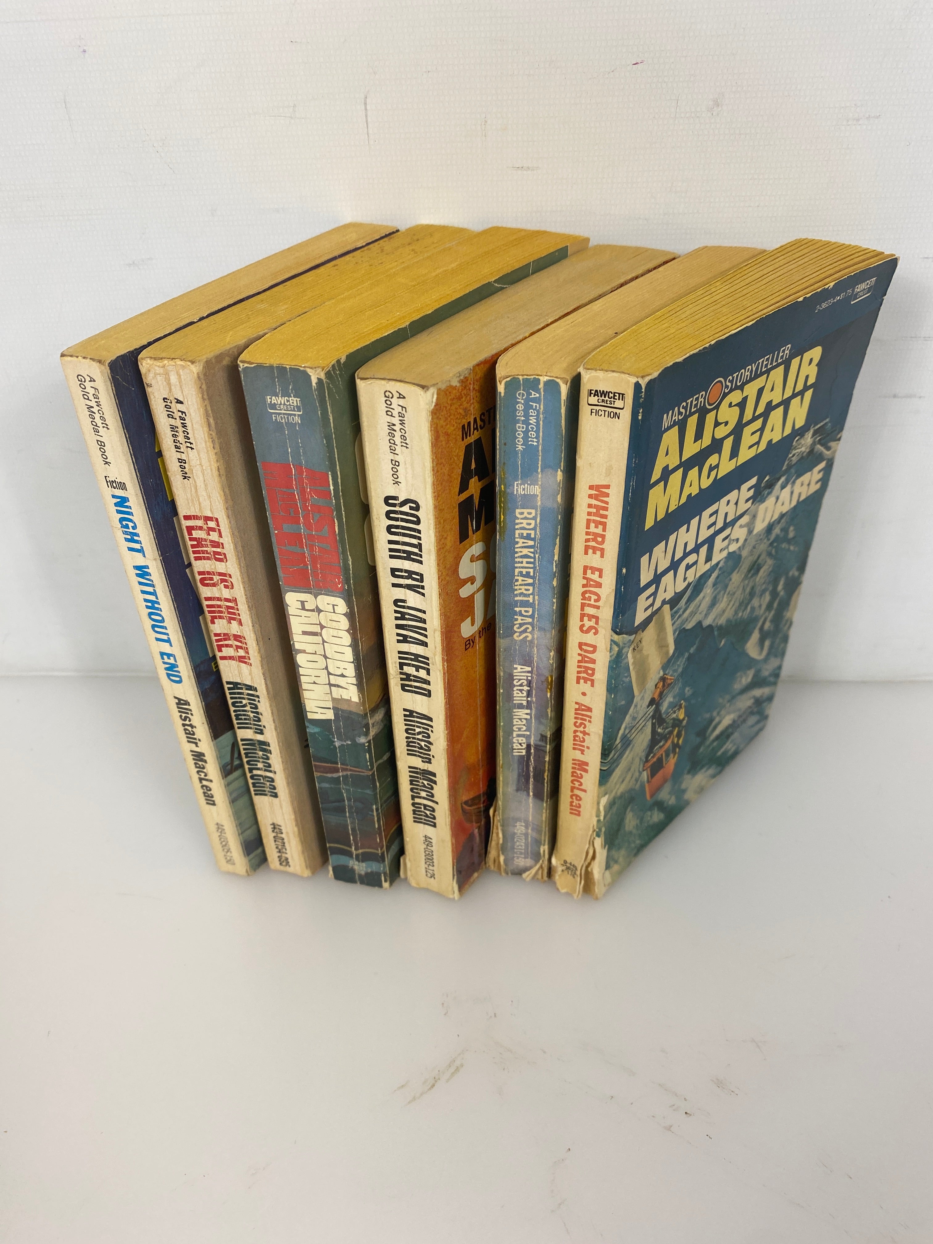 Lot of 6 Alistair MacLean vintage paperbacks 1958-1977