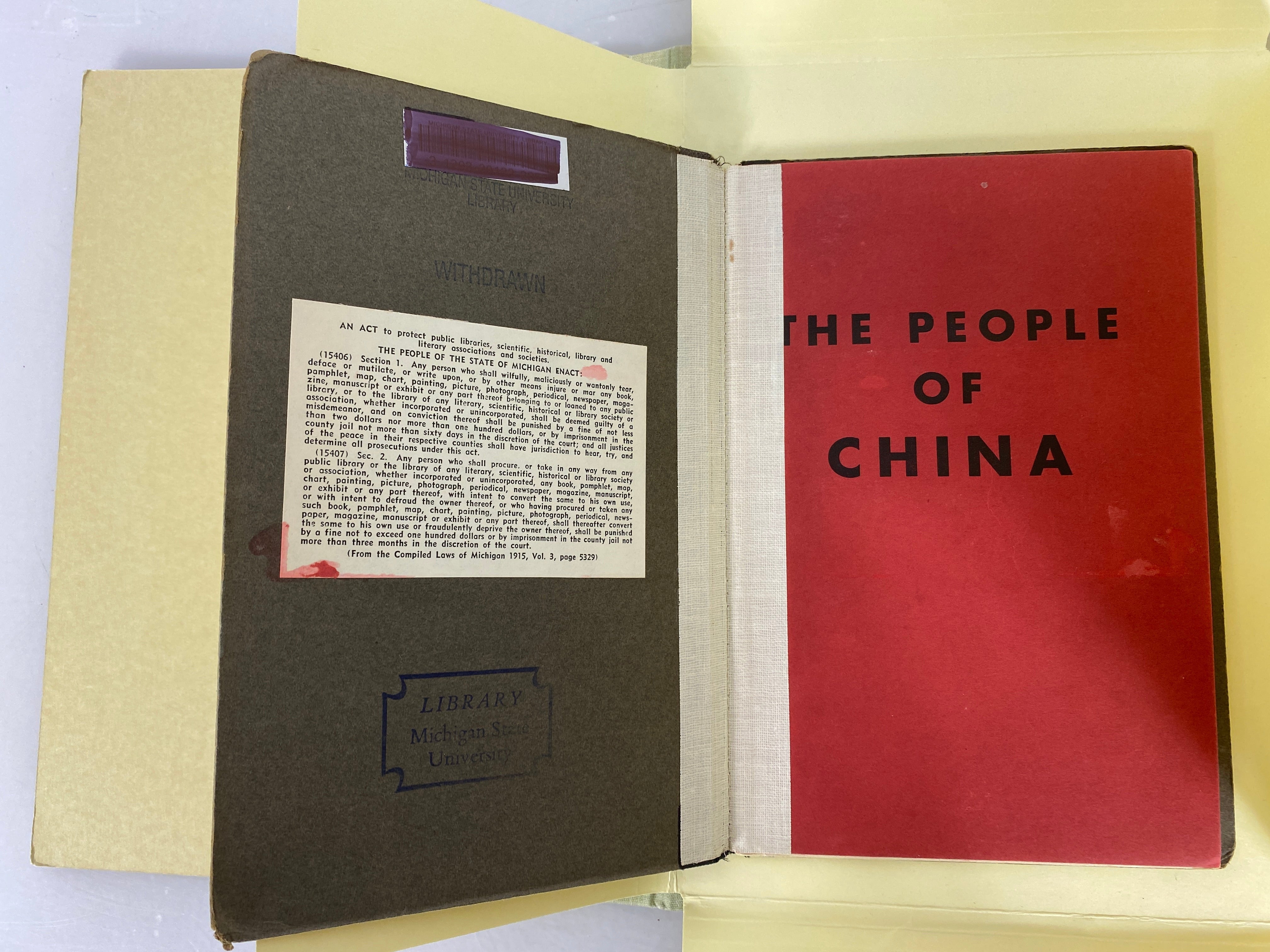 The People of China Who They Are How They Live 1944 SC