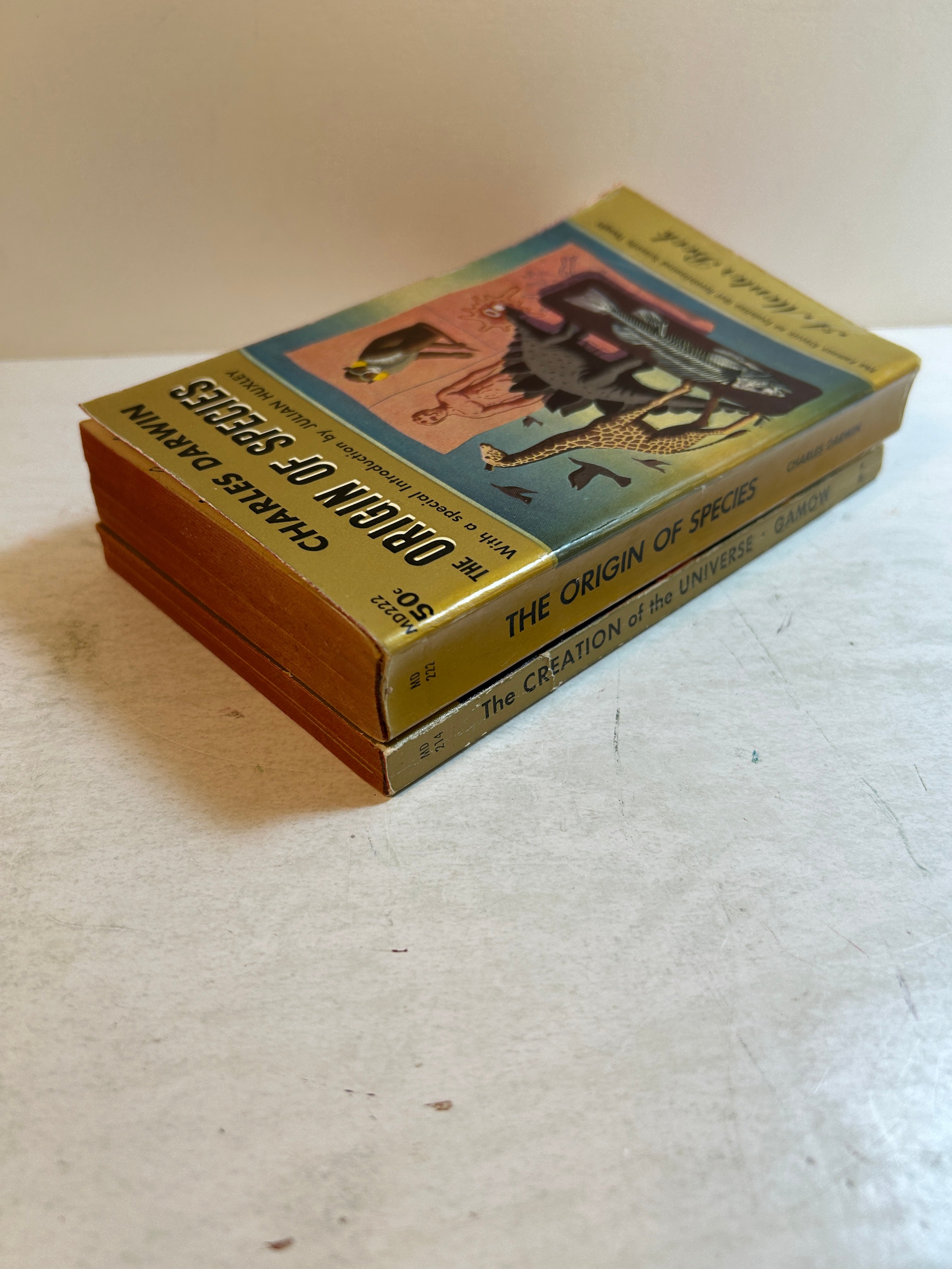 Lot of 2 Mentor Books: Origin of the Species & The Creation of the Universe SC