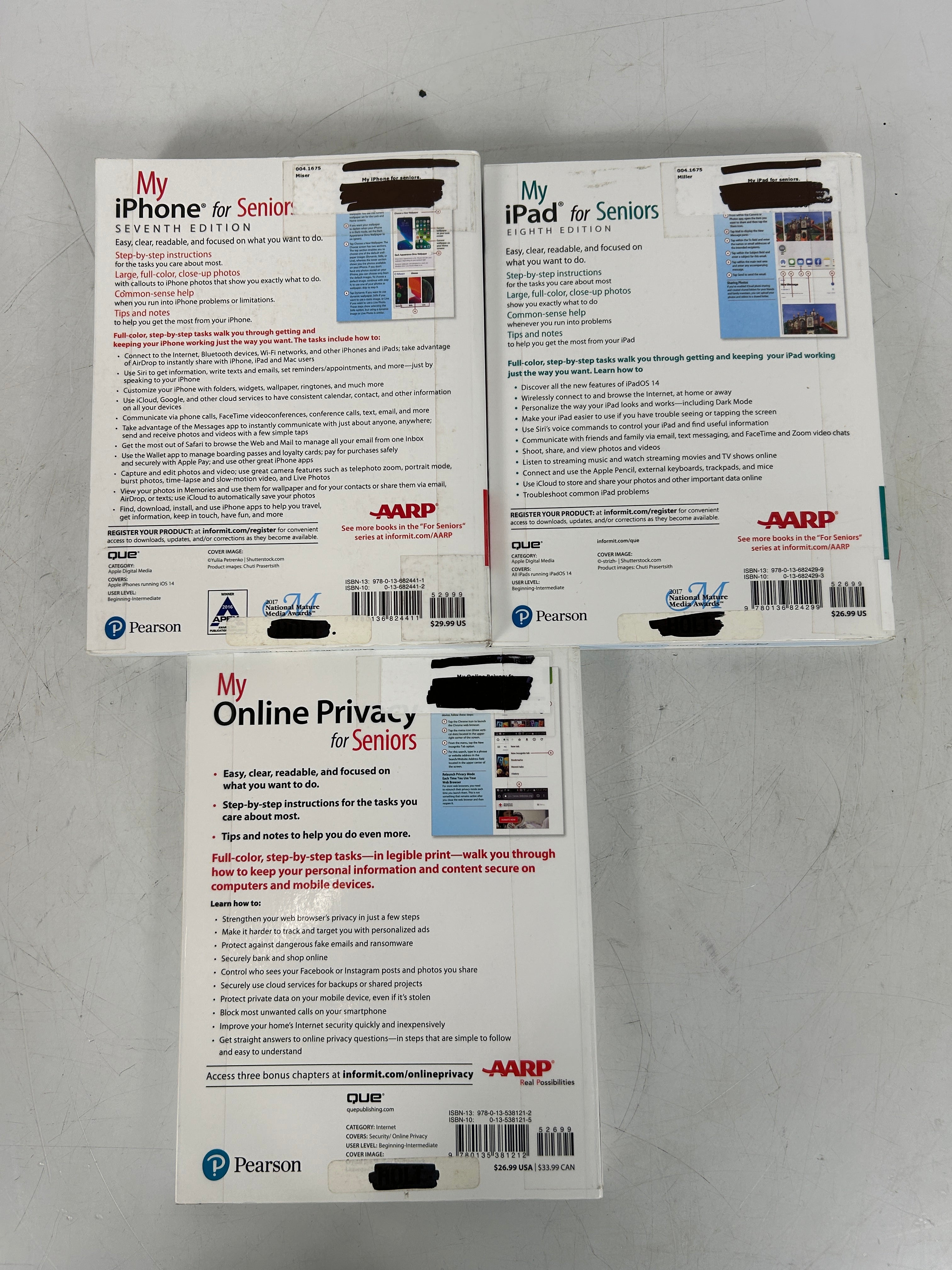 Lot of 3 My Technology for Seniors by AARP SC