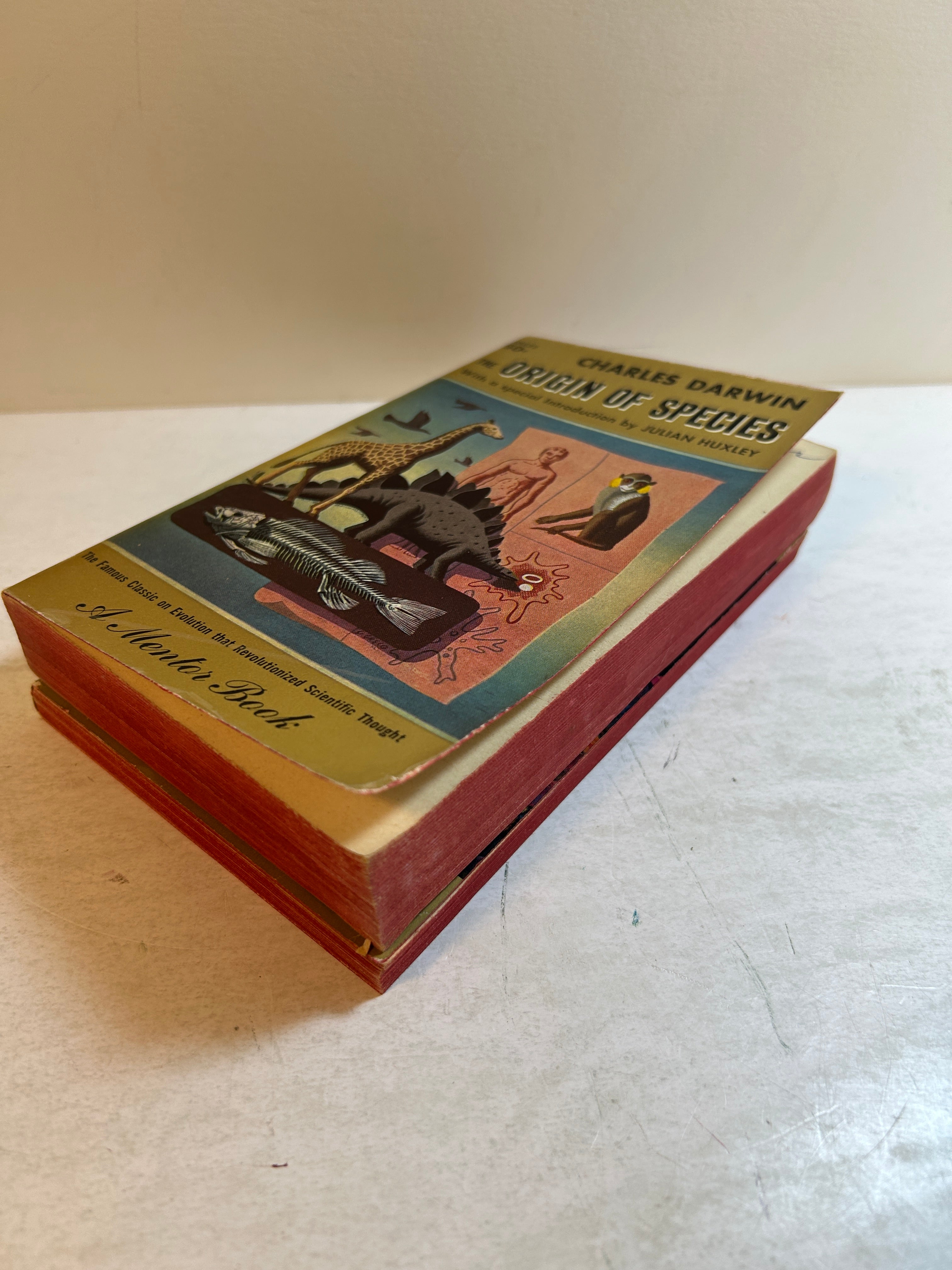 Lot of 2 Mentor Books: Origin of the Species & The Creation of the Universe SC