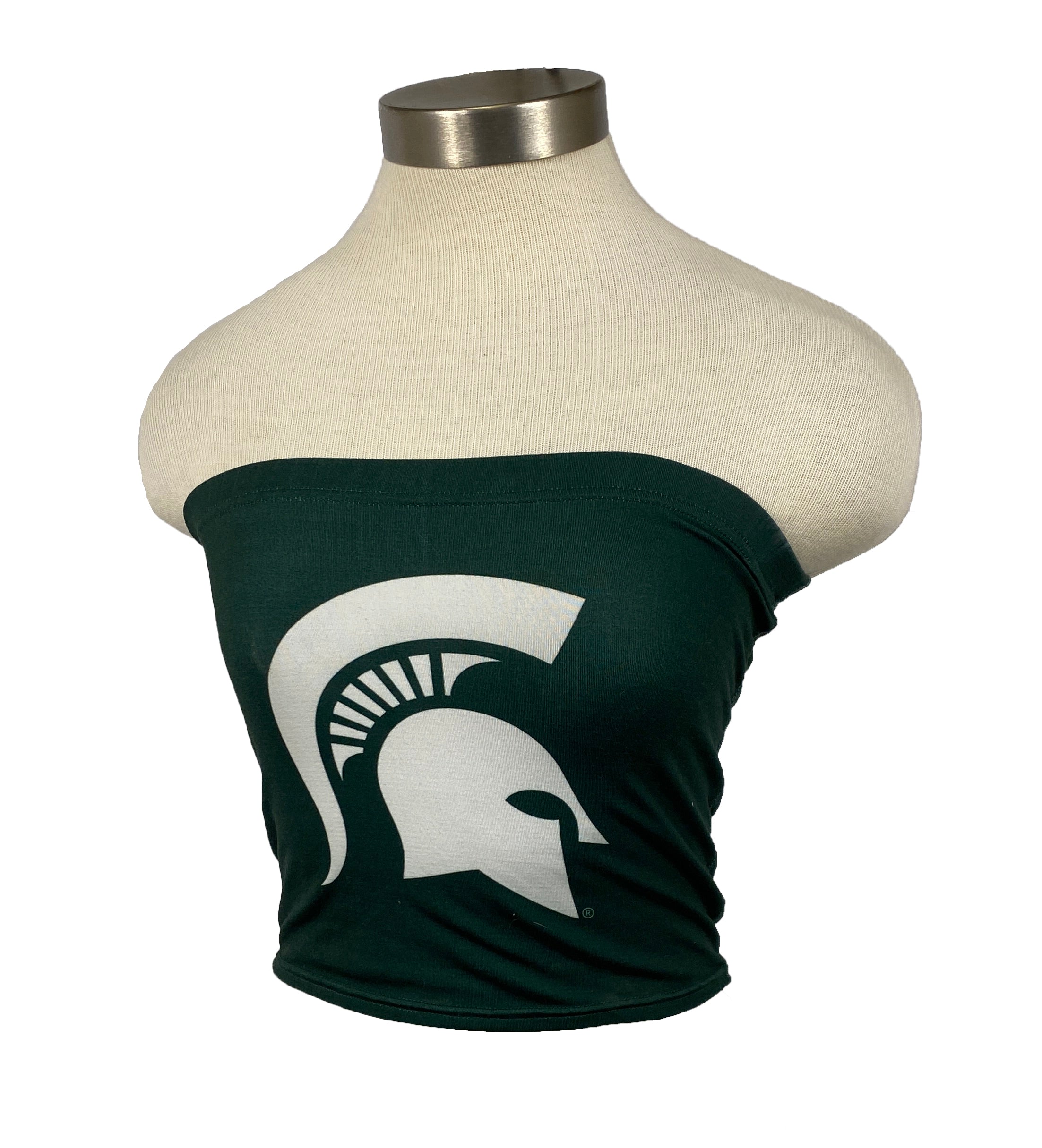 Michigan State University Green Spartan Helmet Tube Top Women's Size Small