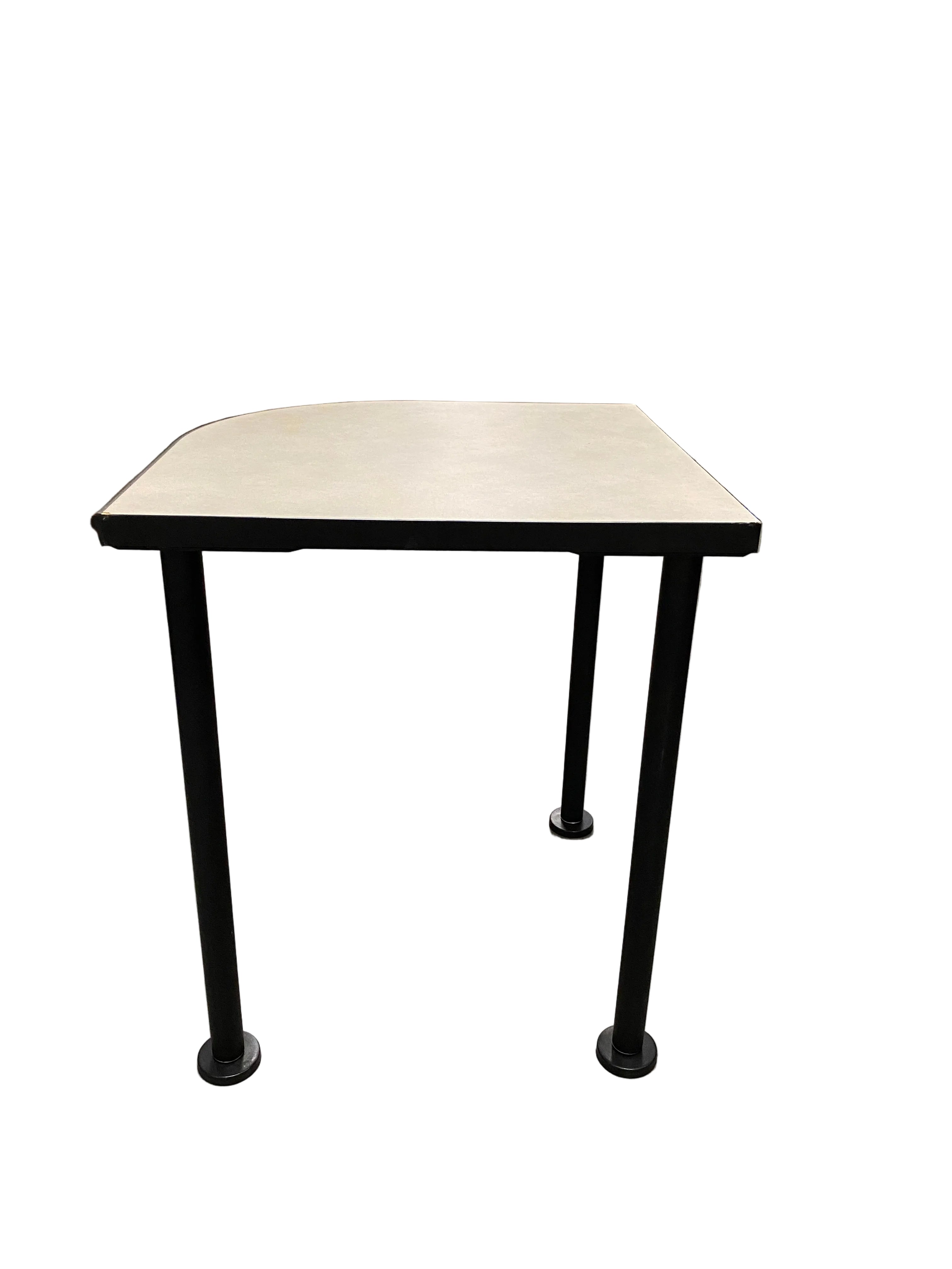 White Laminate Wooden Corner Table