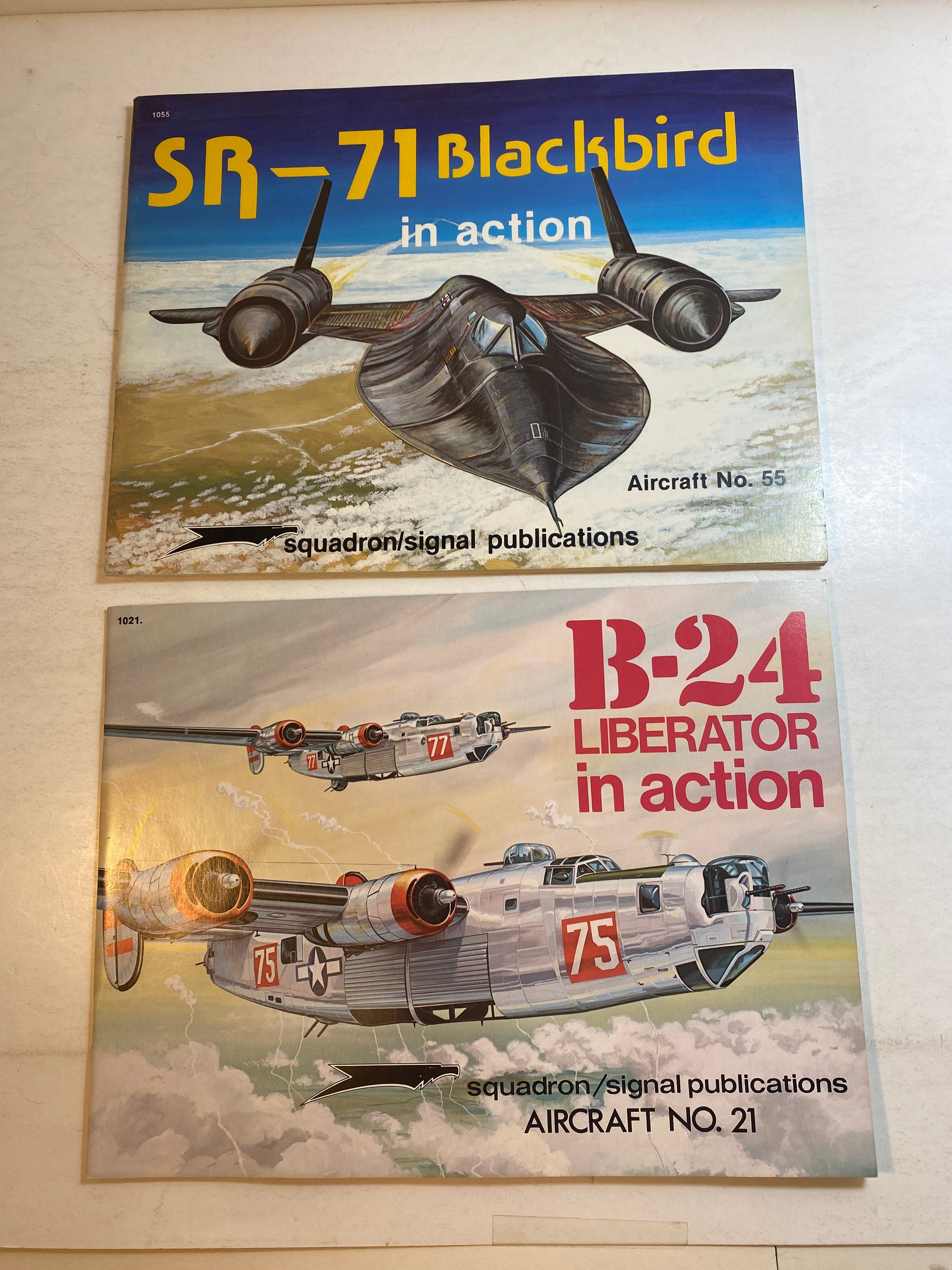 Lot of 2 In Action Booklets B-24 Liberator SR-71 Blackbird 1975-1982