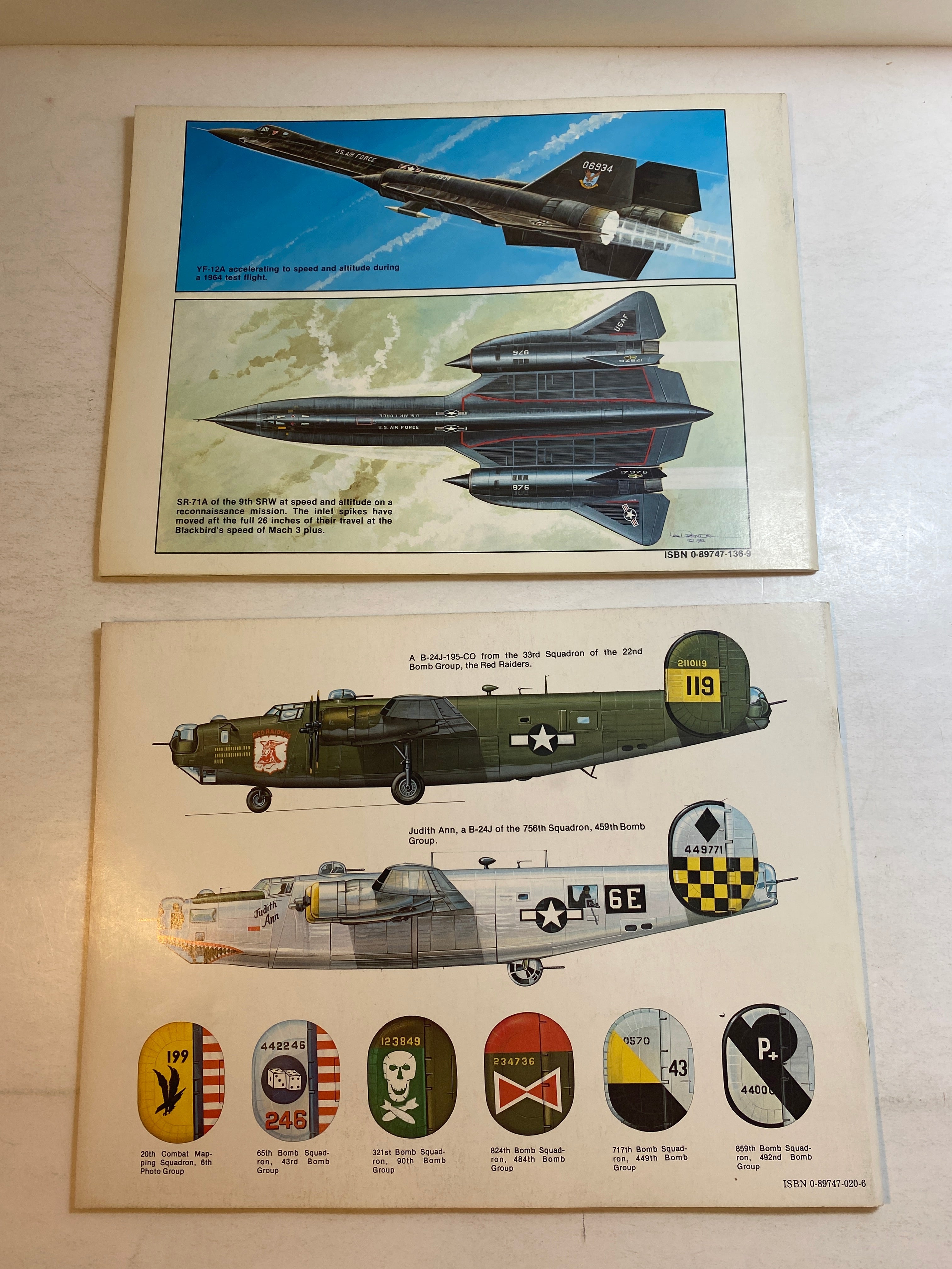 Lot of 2 In Action Booklets B-24 Liberator SR-71 Blackbird 1975-1982
