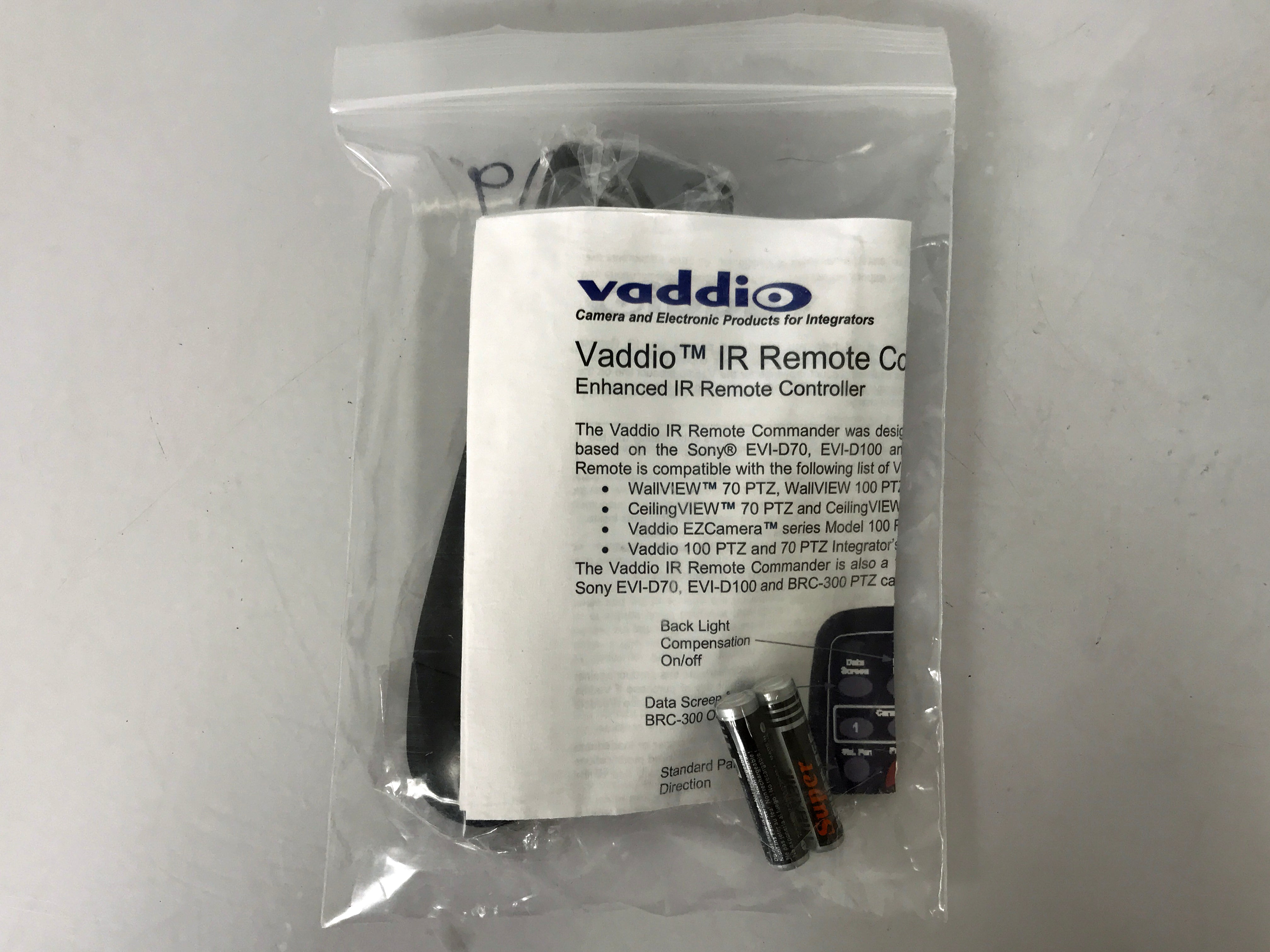 Vaddio IR Remote Commander with Audio Controls