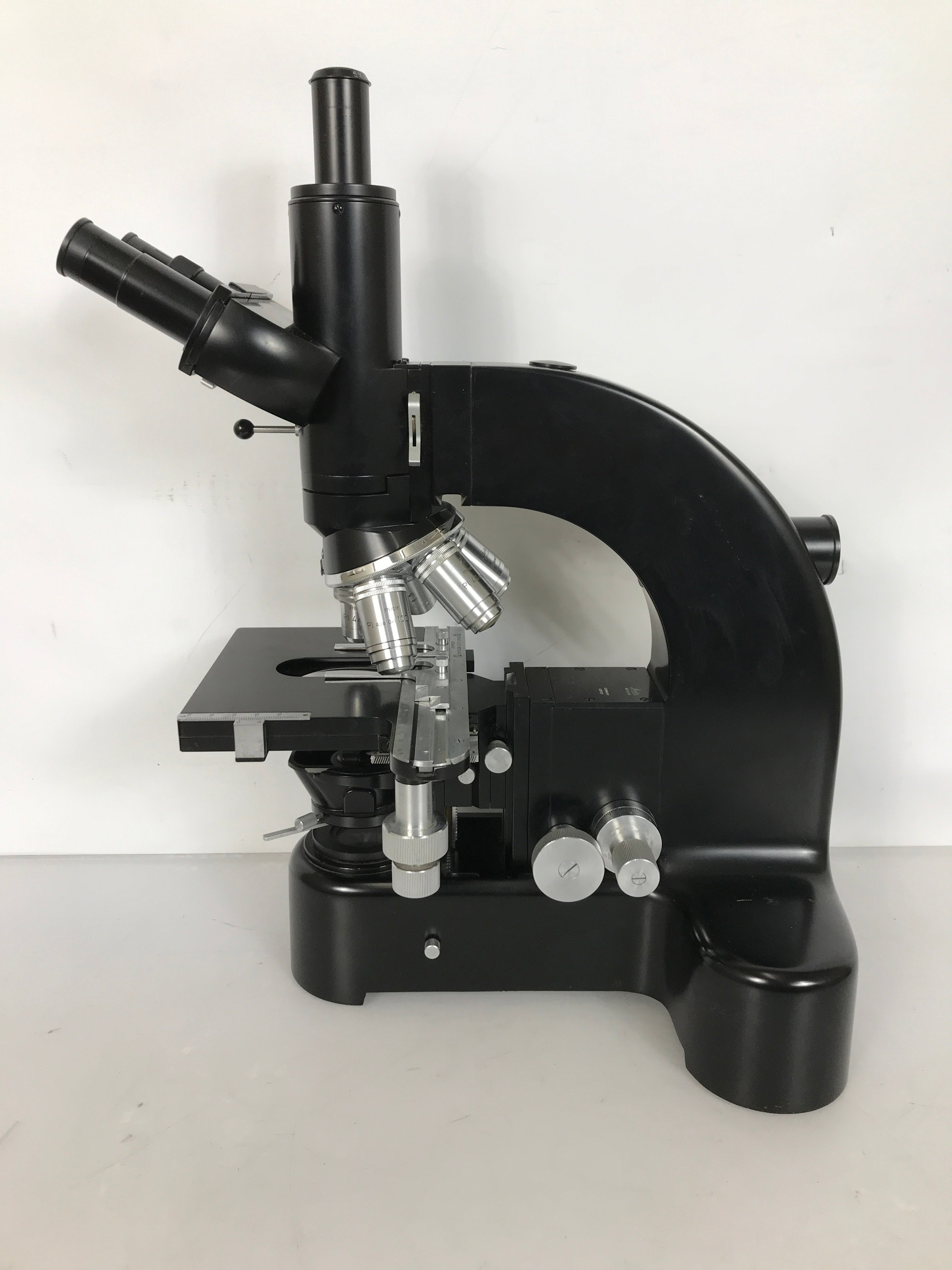 Leitz Wetzlar Ortholux Trinocular Microscope w/ 5 Objectives Germany