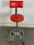 Adjusto Equipment Company Red Upholstered Stool