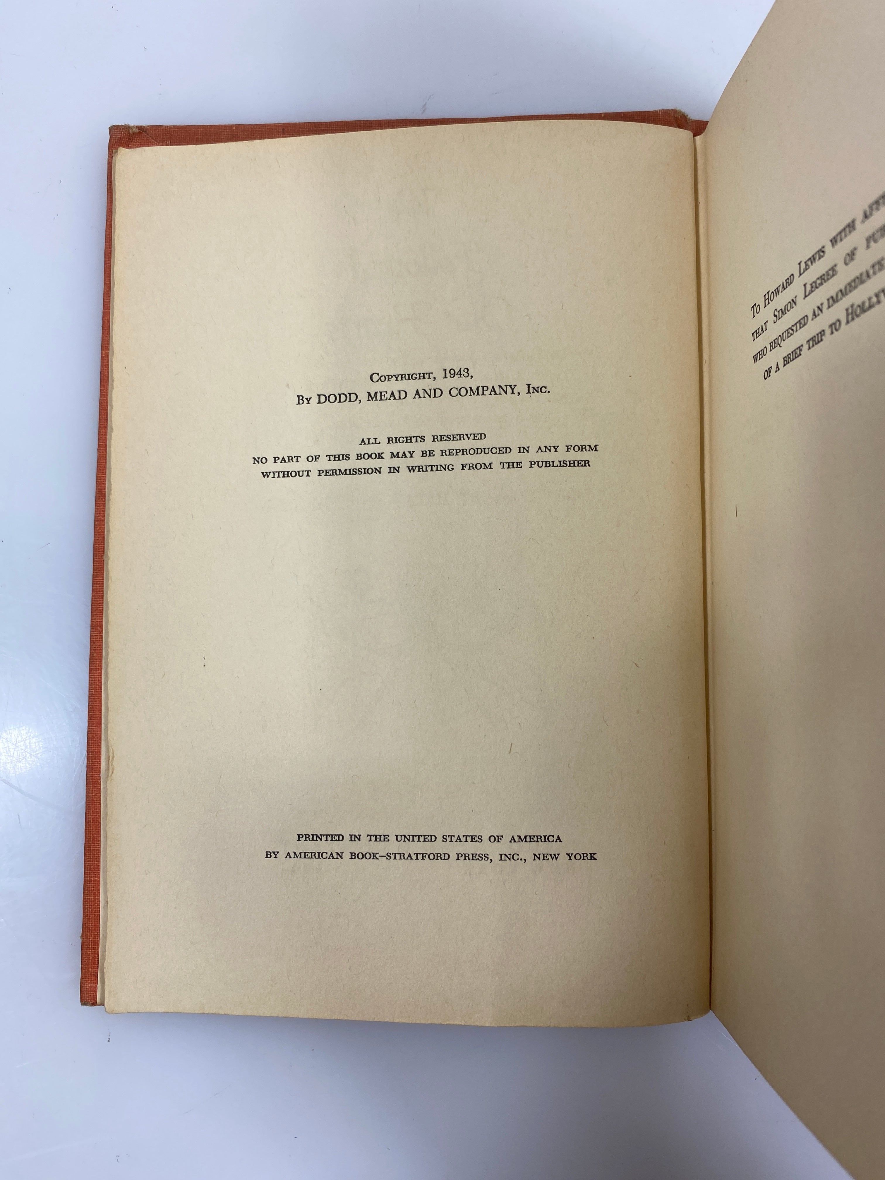 We Followed Our Hearts to Hollywood by Emily Kimbrough 1943 HC