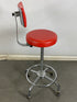 Adjusto Equipment Company Red Upholstered Stool