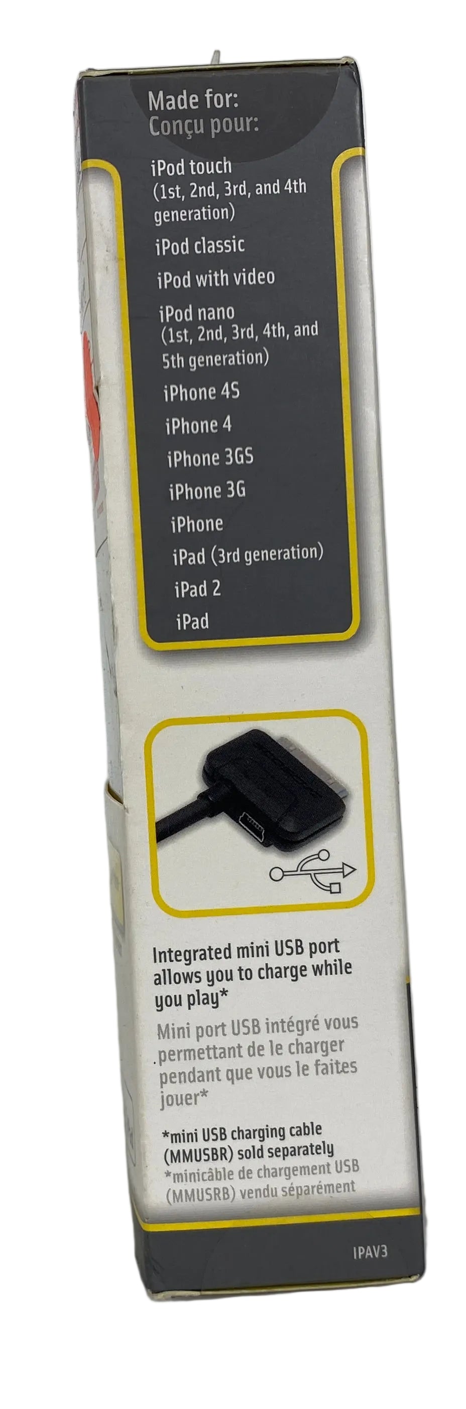 Scosche IPAV3 Audio/Video Cable for Ipod, Iphone, and IPad