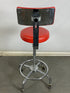 Adjusto Equipment Company Red Upholstered Stool