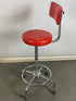 Adjusto Equipment Company Red Upholstered Stool