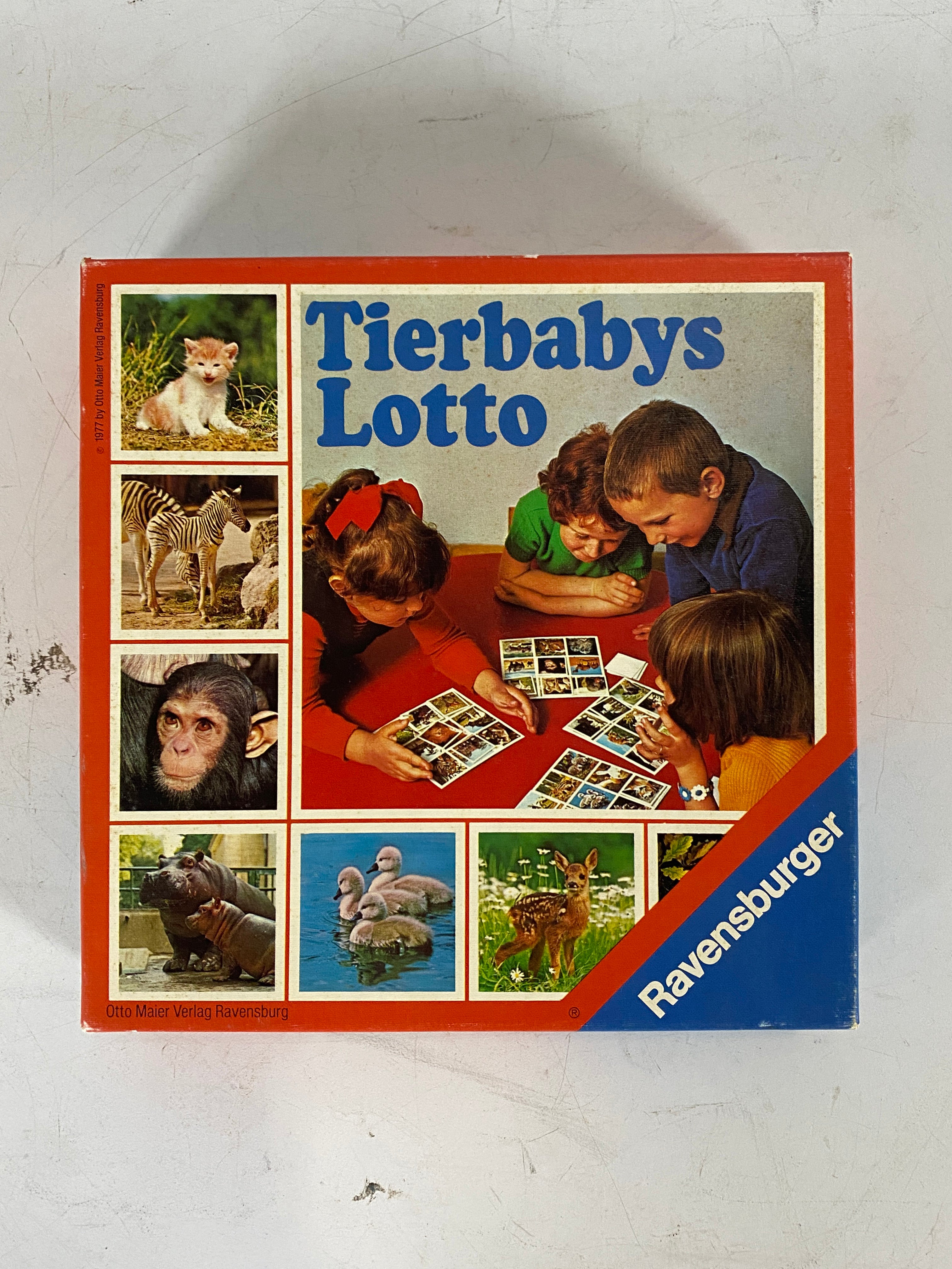 Vintage Ravensburger Tierbaby Lotto Game