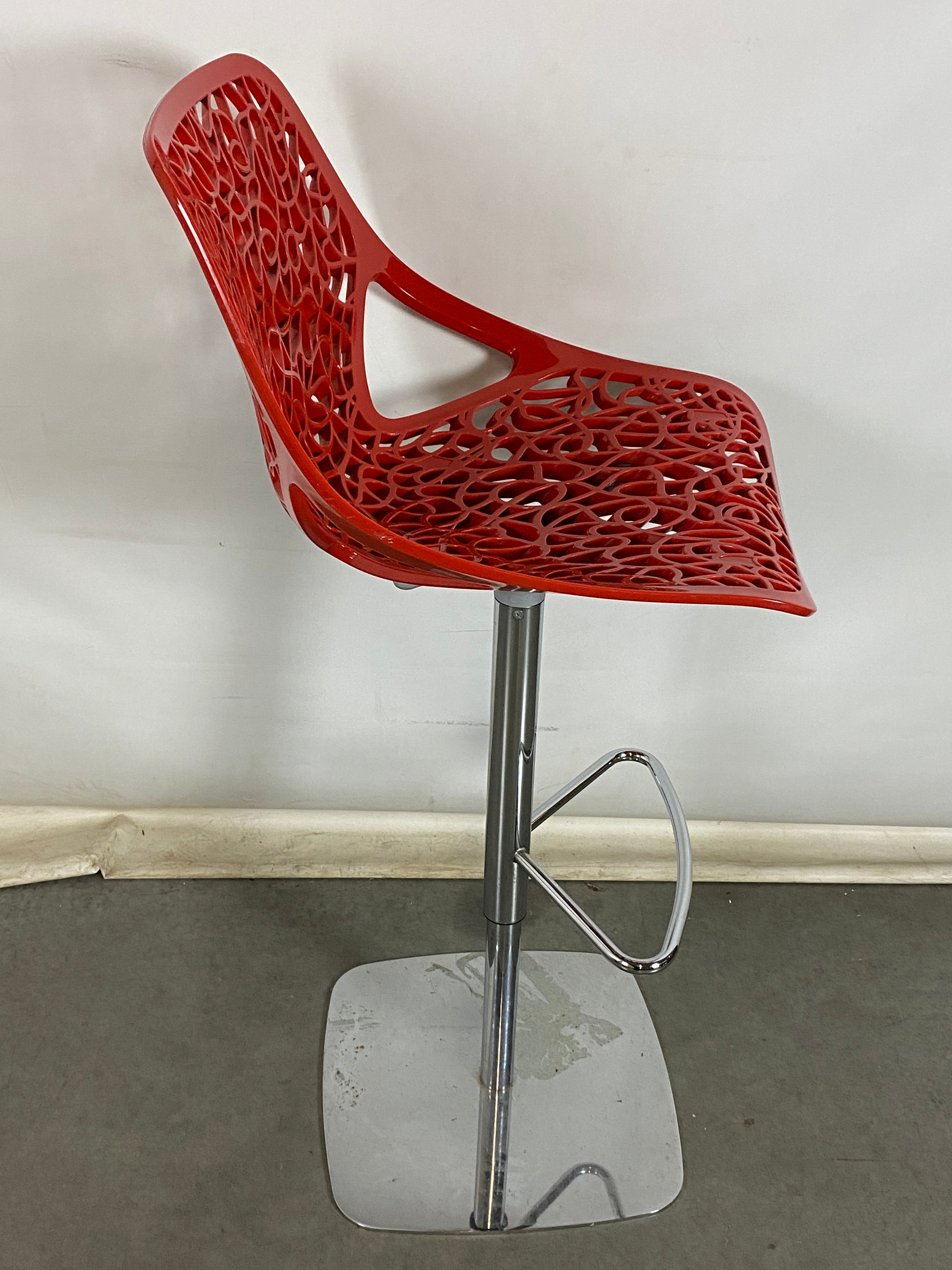 Red Modern Bar Stool