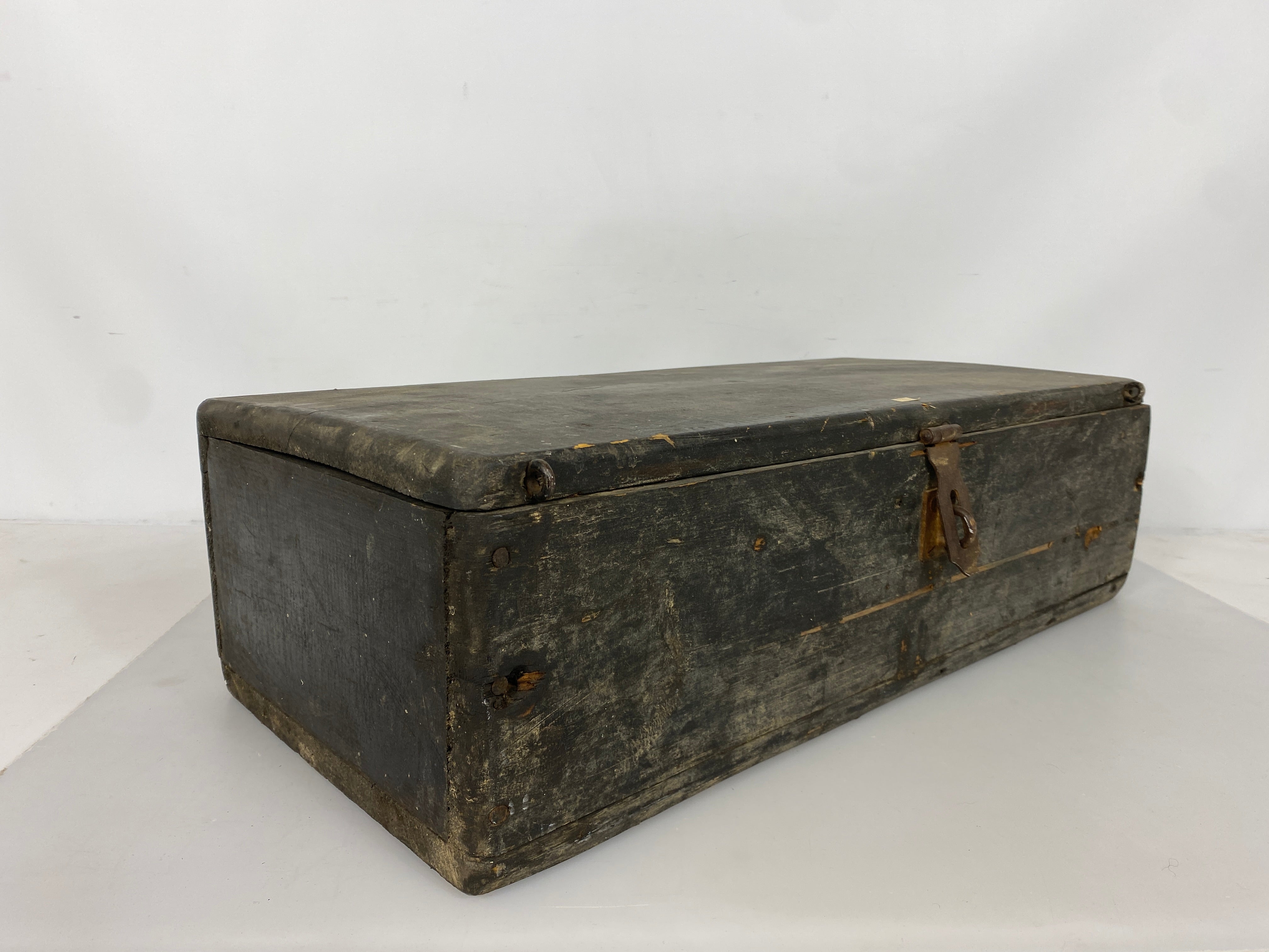 Antique Wooden Box with Lid