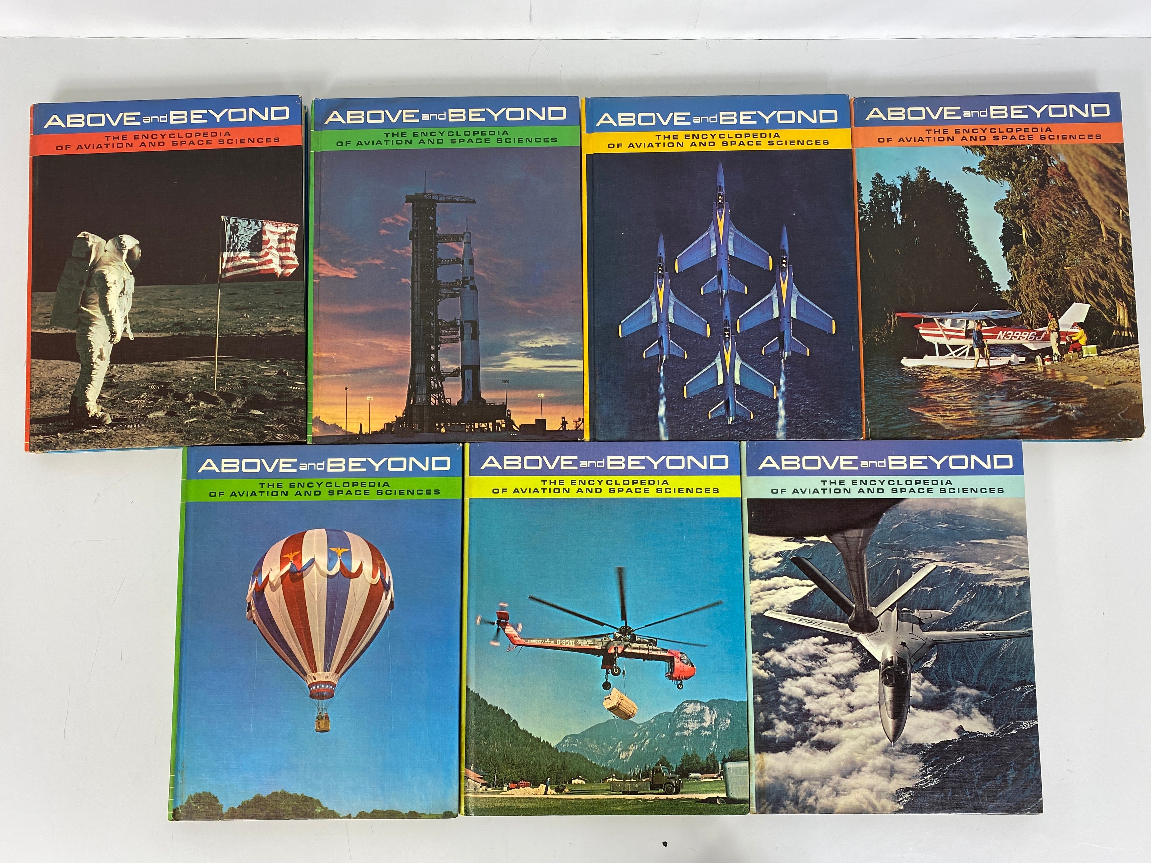 Complete 14 Vol Set: Above & Beyond Encyclopedia of Aviation & Space 1971 HC