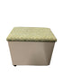 Steelcase Green Cushioned Metal 2 Drawer Small Filing Cabinet On Wheels