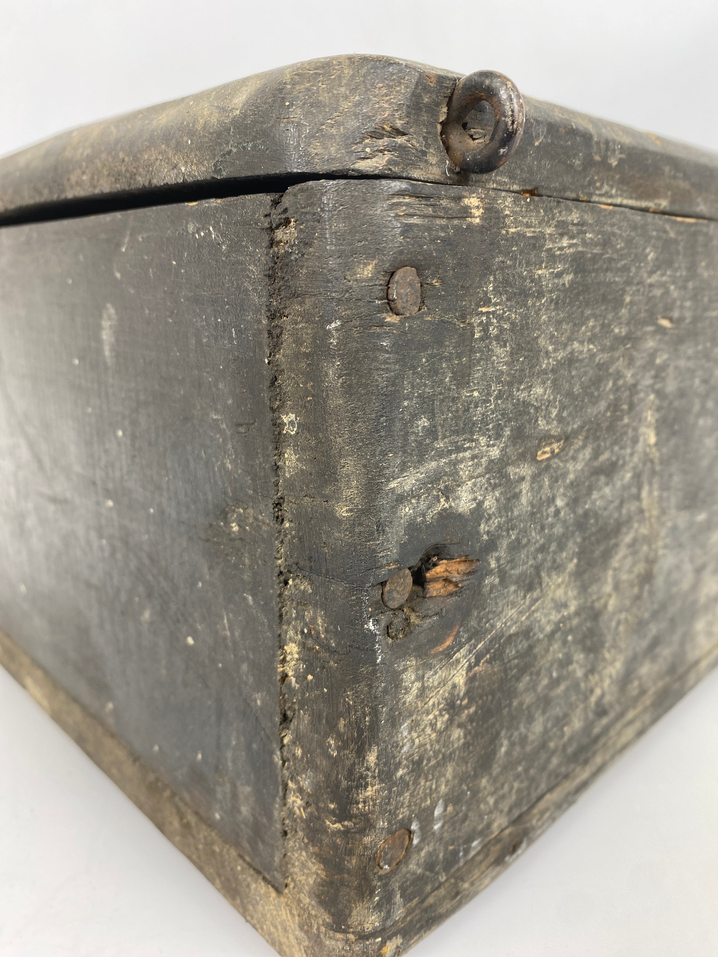 Antique Wooden Box with Lid