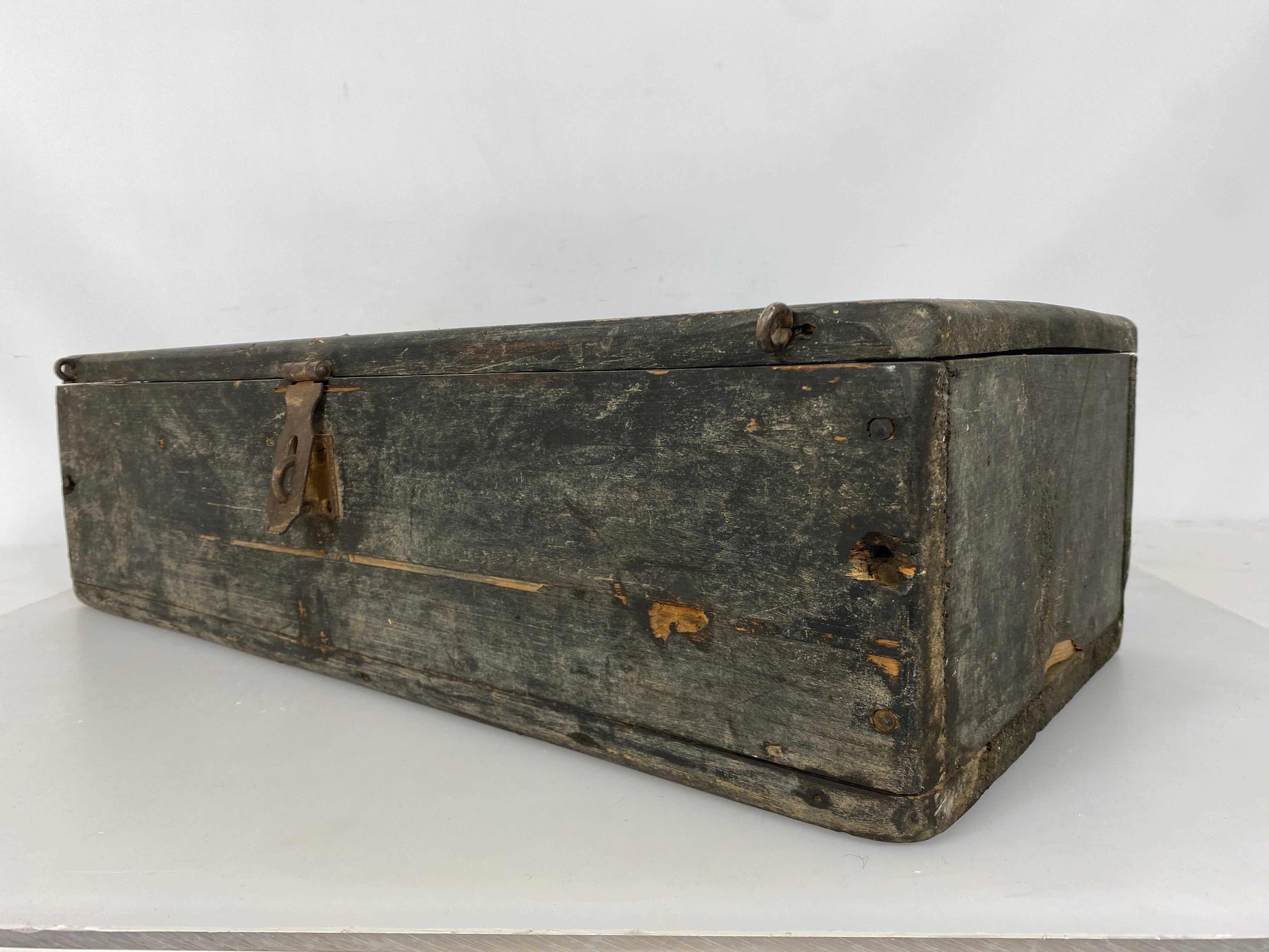 Antique Wooden Box with Lid