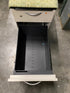 Steelcase Green Cushioned Metal 2 Drawer Small Filing Cabinet On Wheels