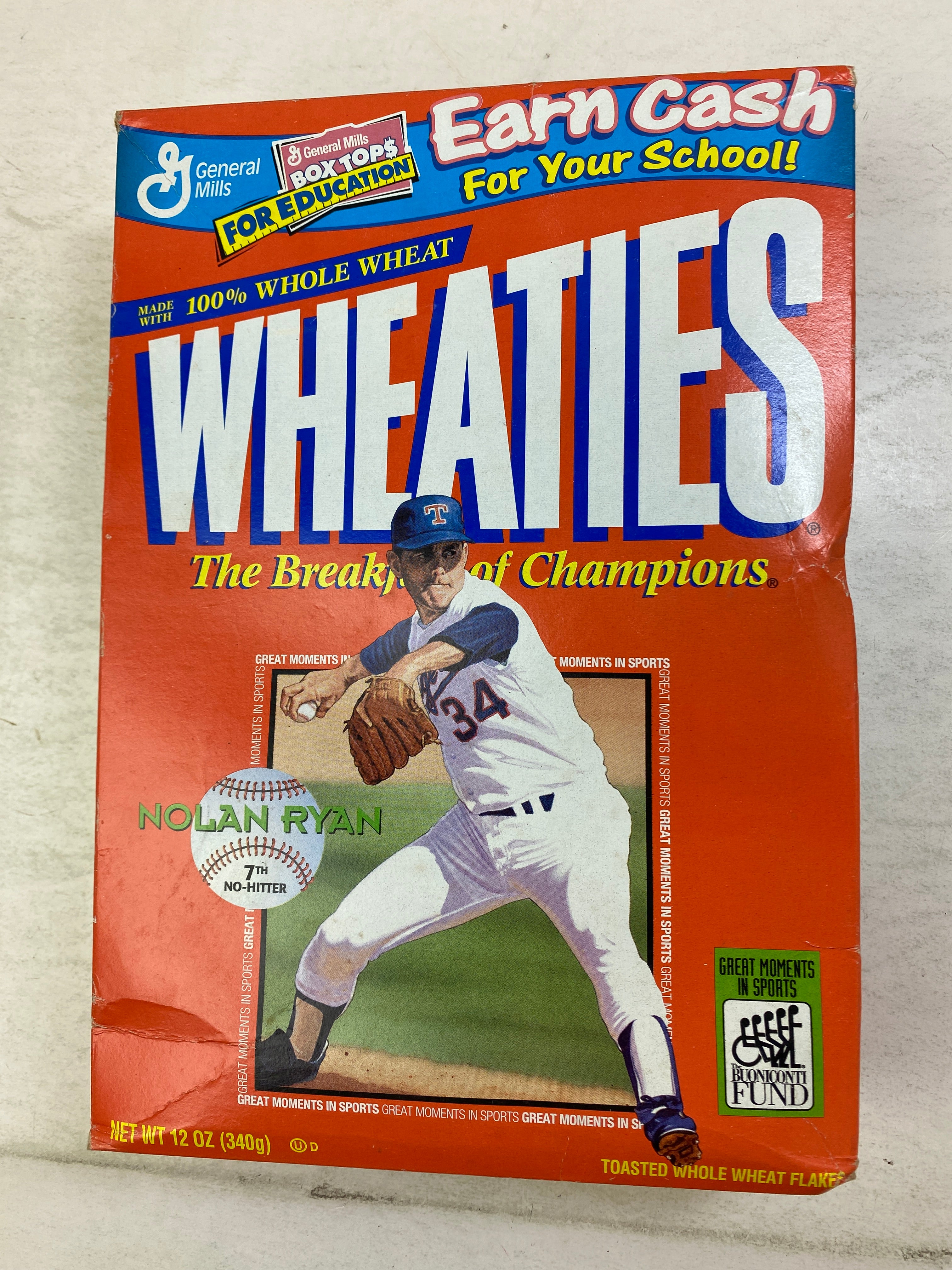 Sealed Wheaties Cereal Nolan Ryan 7th No Hitter 1999