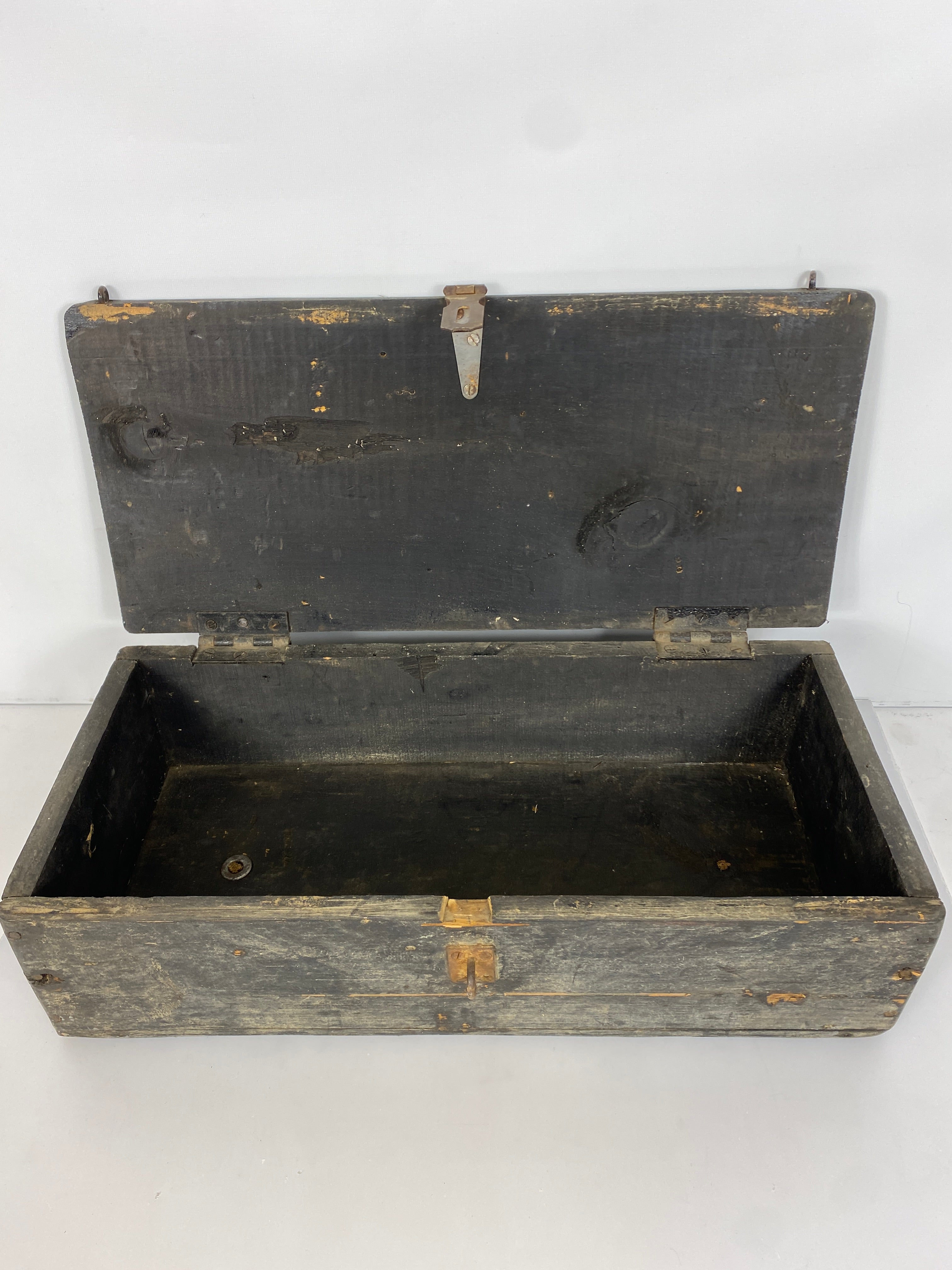 Antique Wooden Box with Lid