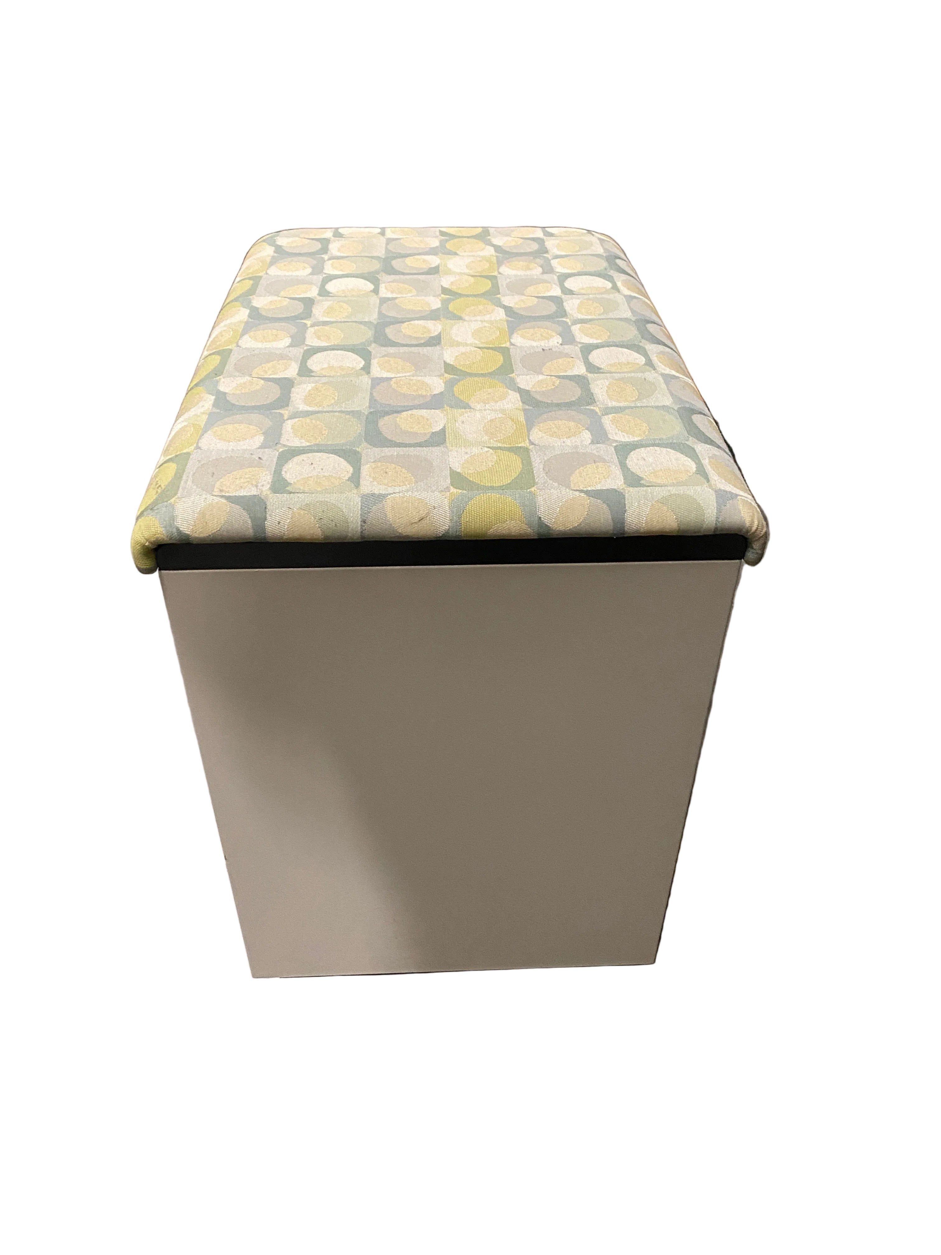 Steelcase Tan Cushioned Metal 2 Drawer Small Filing Cabinet On Wheels