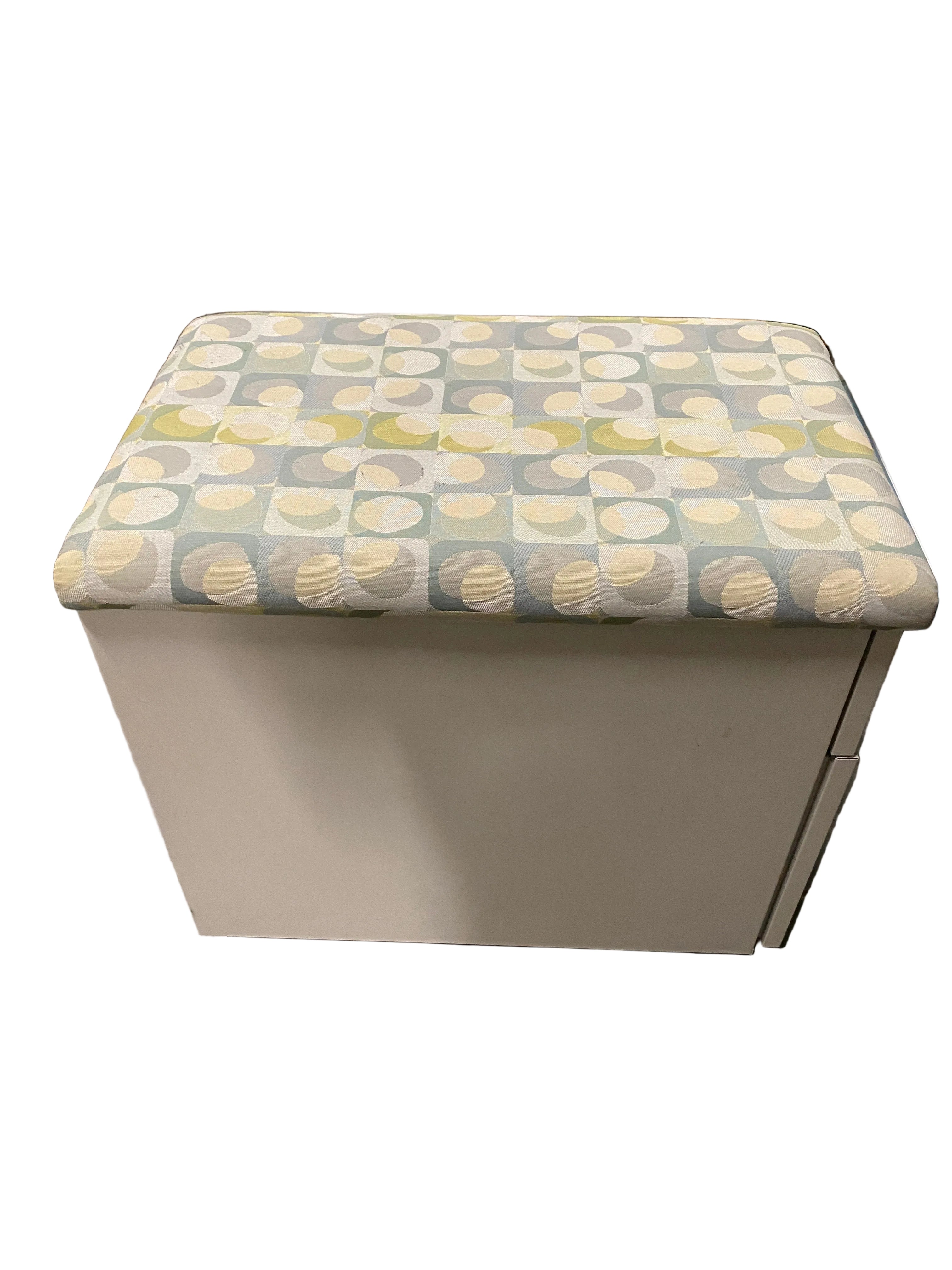 Steelcase Tan Cushioned Metal 2 Drawer Small Filing Cabinet On Wheels