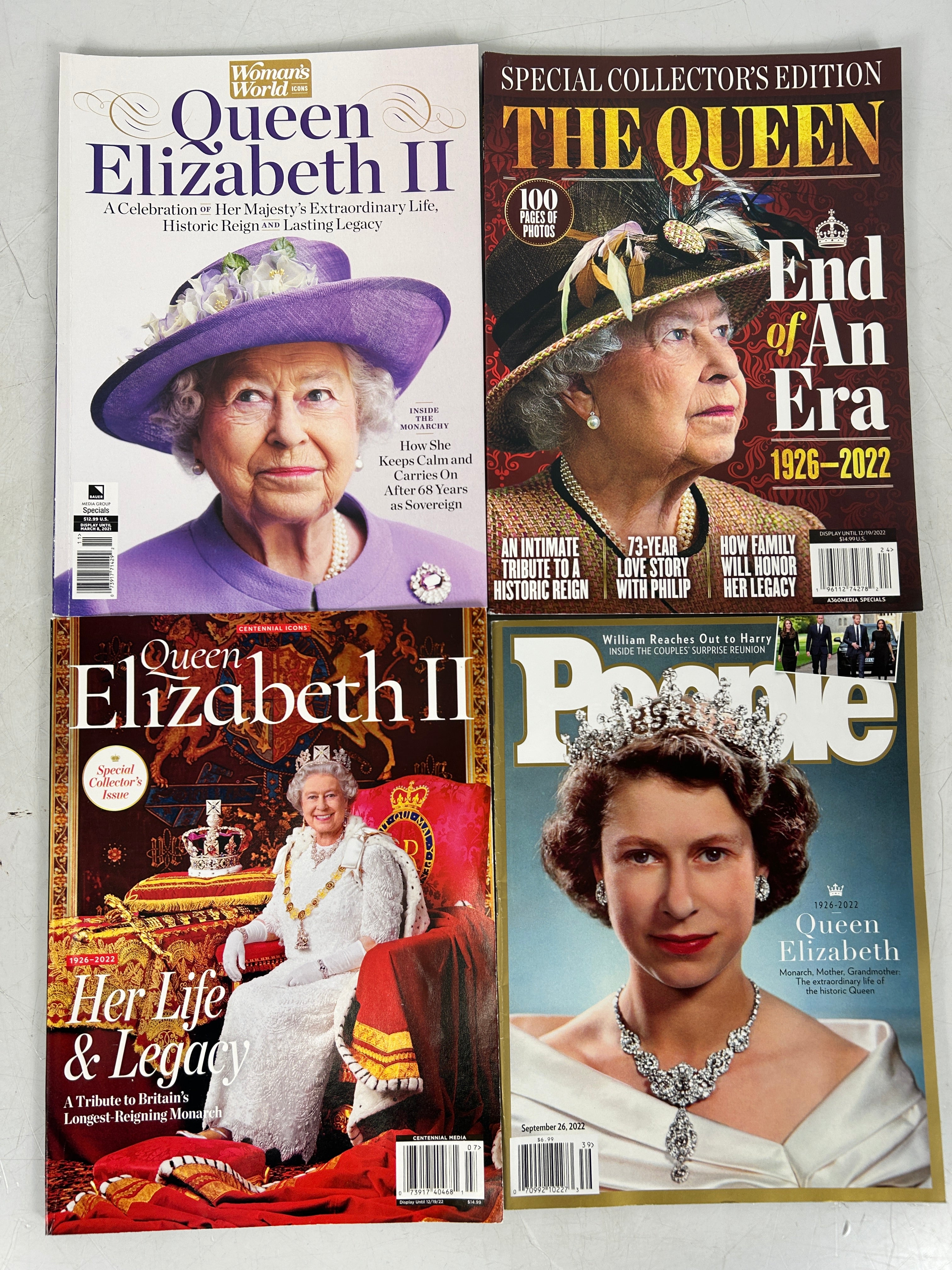 Lot of 4 Queen Elizabeth II Memorial Magazines 2021-22