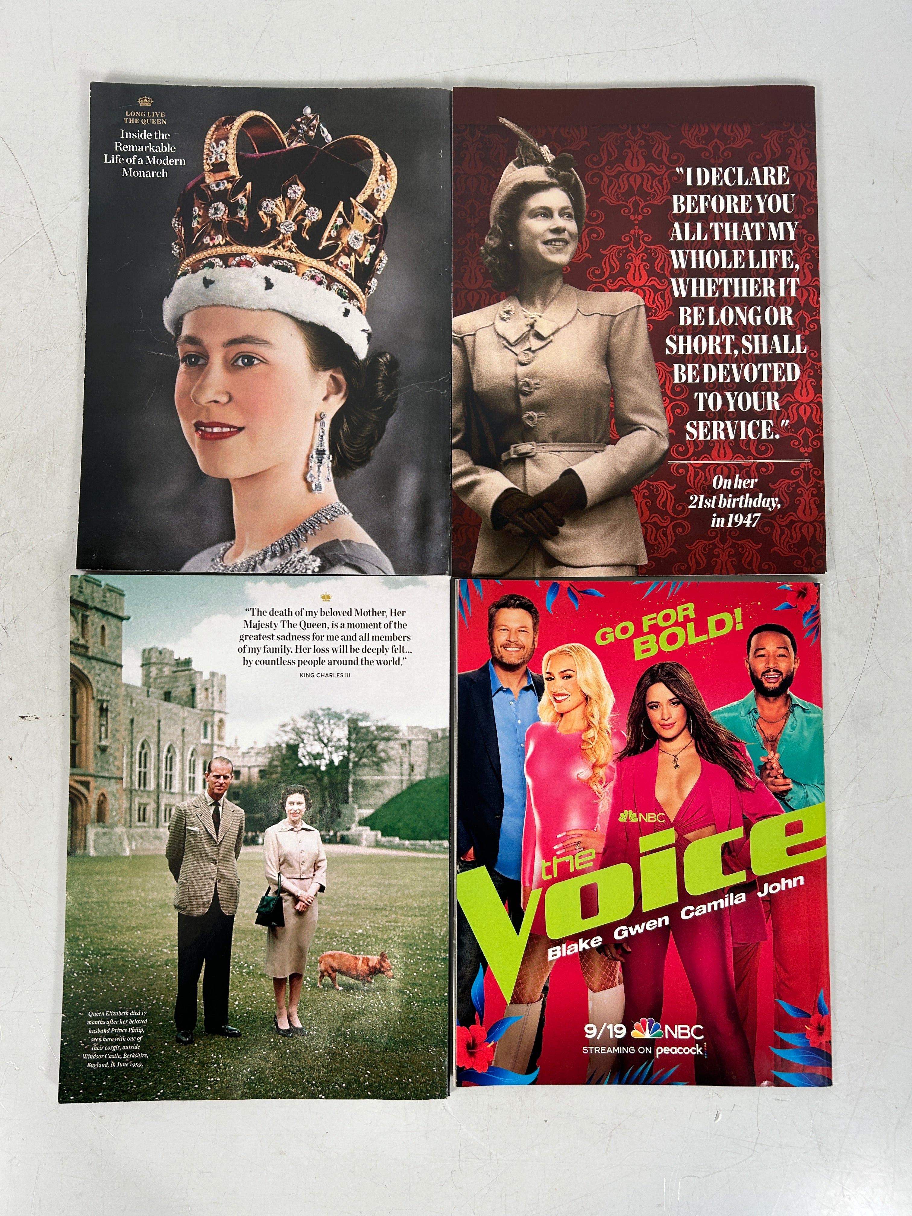 Lot of 4 Queen Elizabeth II Memorial Magazines 2021-22