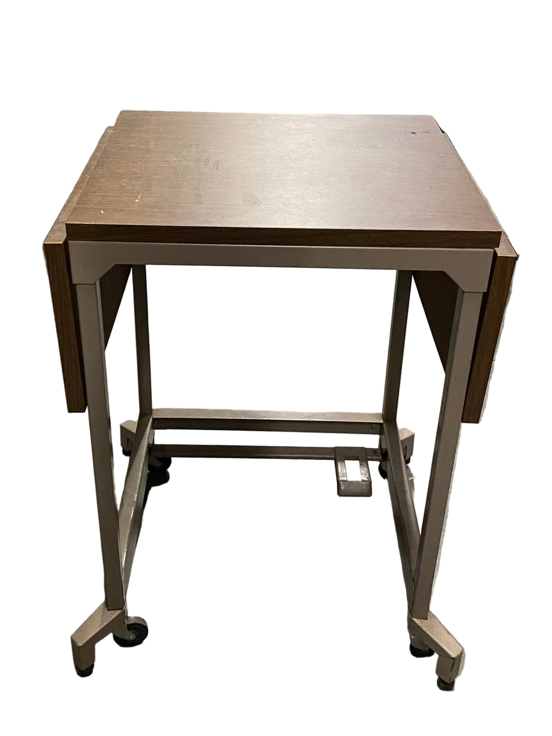 Extendable Dark Oak Table With Wheels