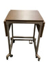 Extendable Dark Oak Table With Wheels