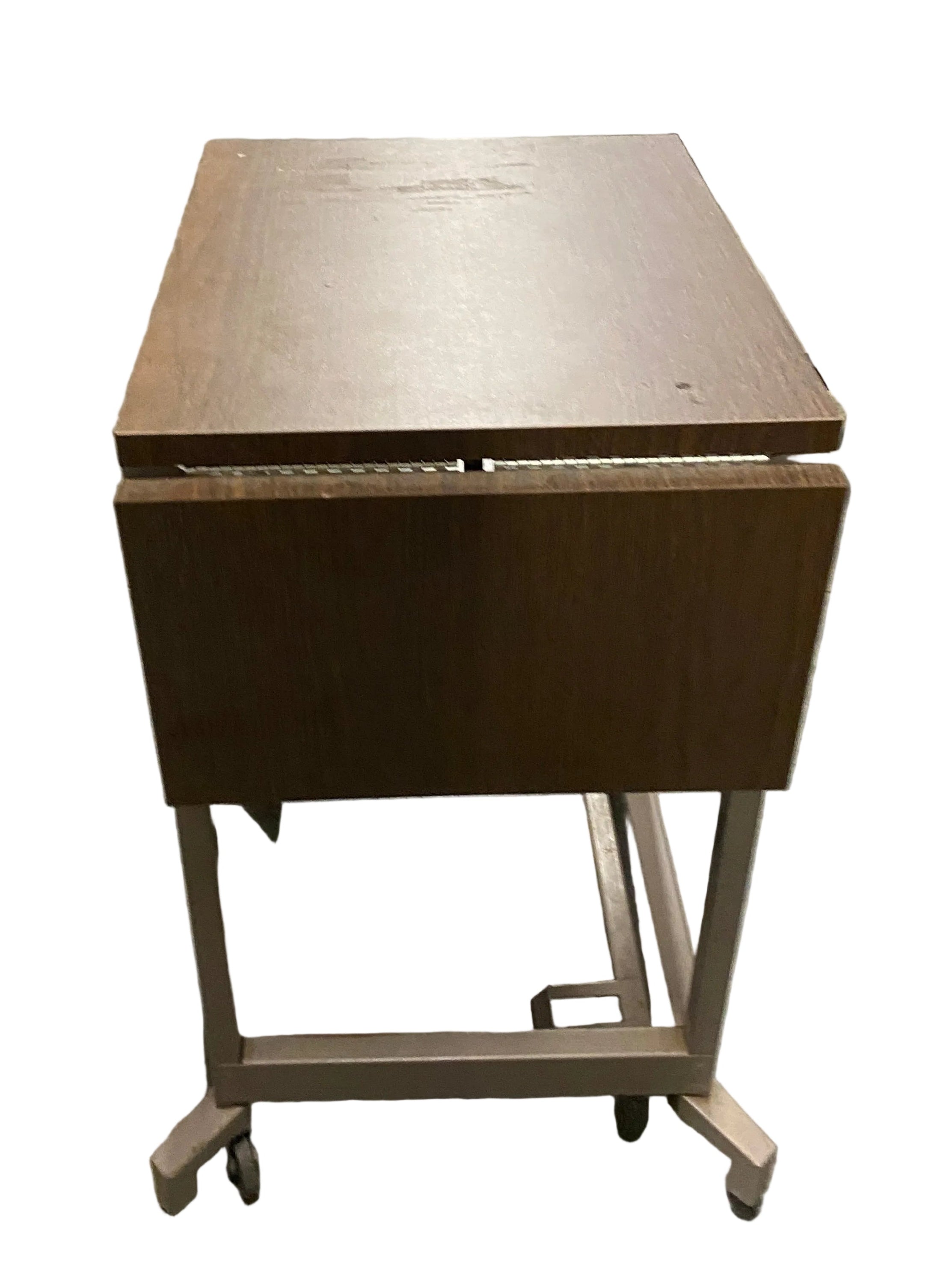 Extendable Dark Oak Table With Wheels