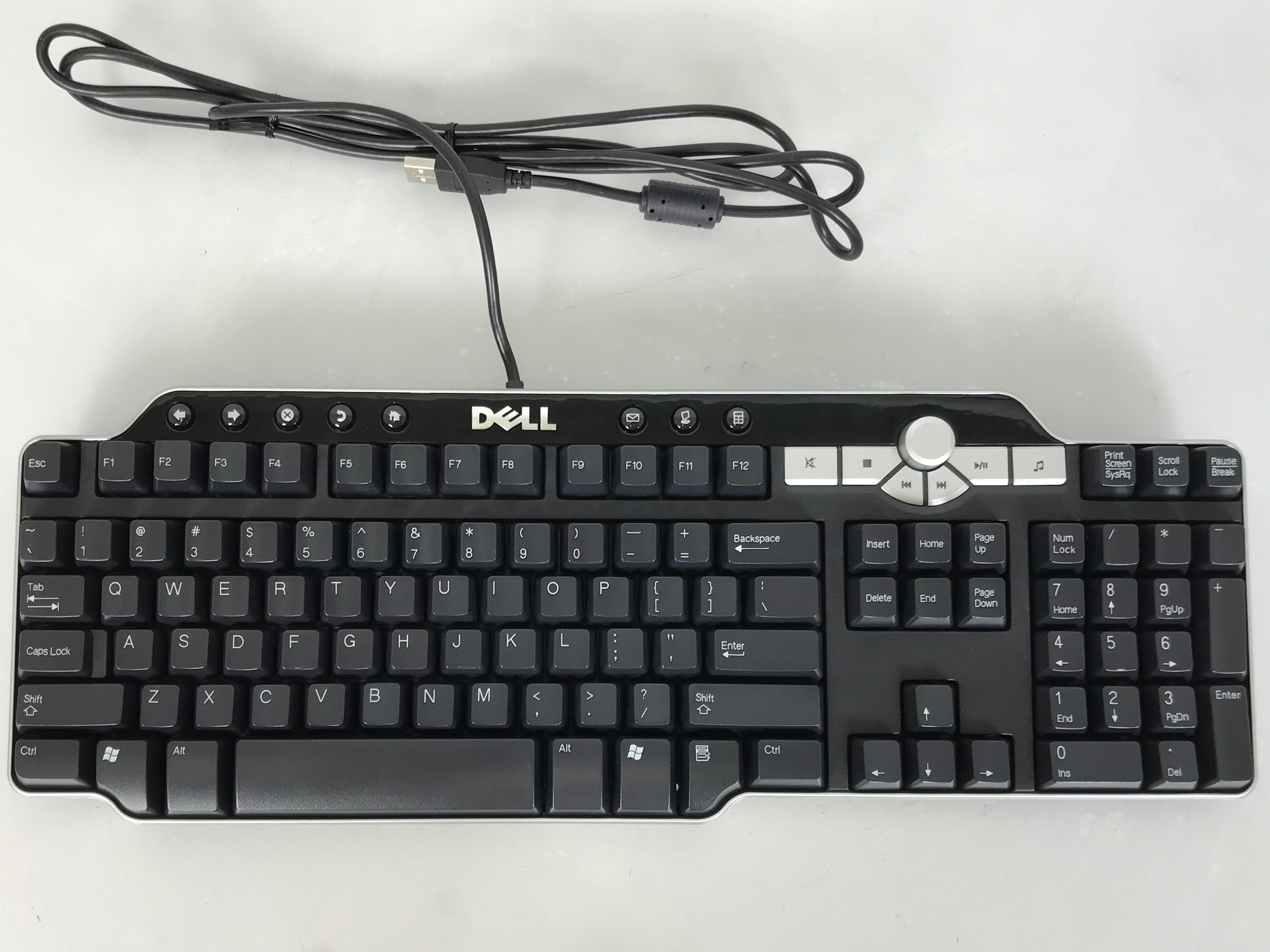 Dell SK-8135 USB Hub Wired Multimedia Keyboard