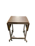 Extendable Dark Oak Table With Wheels