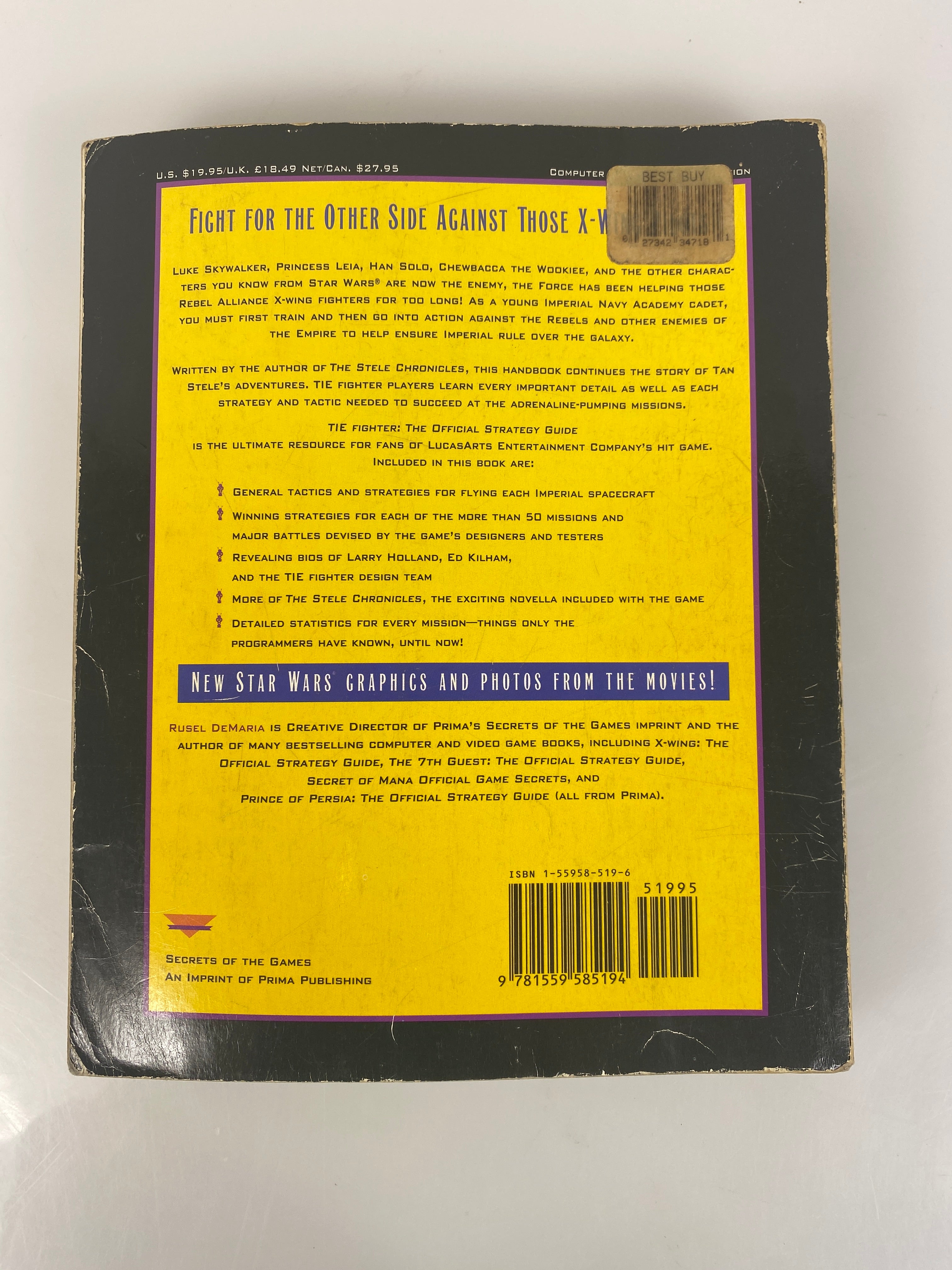 Star Wars Tie Fighter Official Strategy Guide 1994