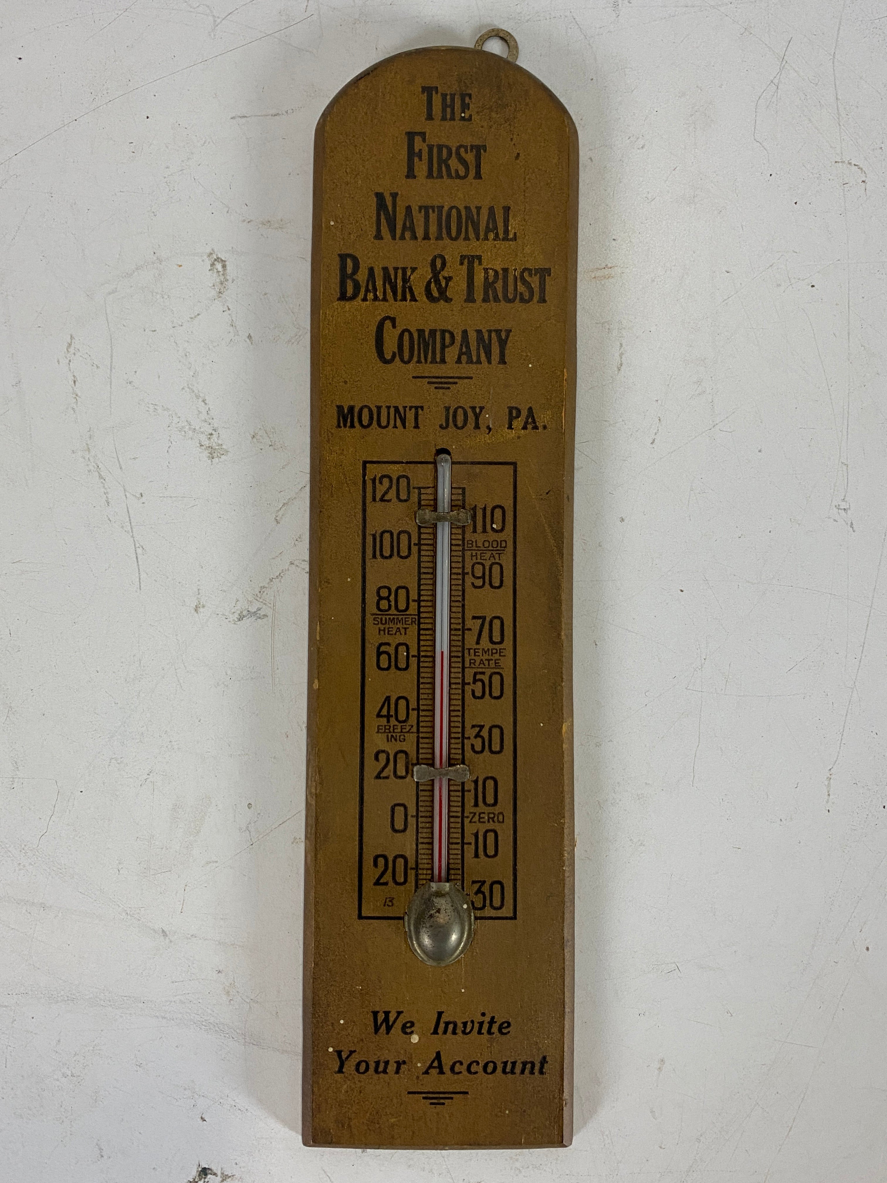 The First National Bank & Trust Company Thermometer