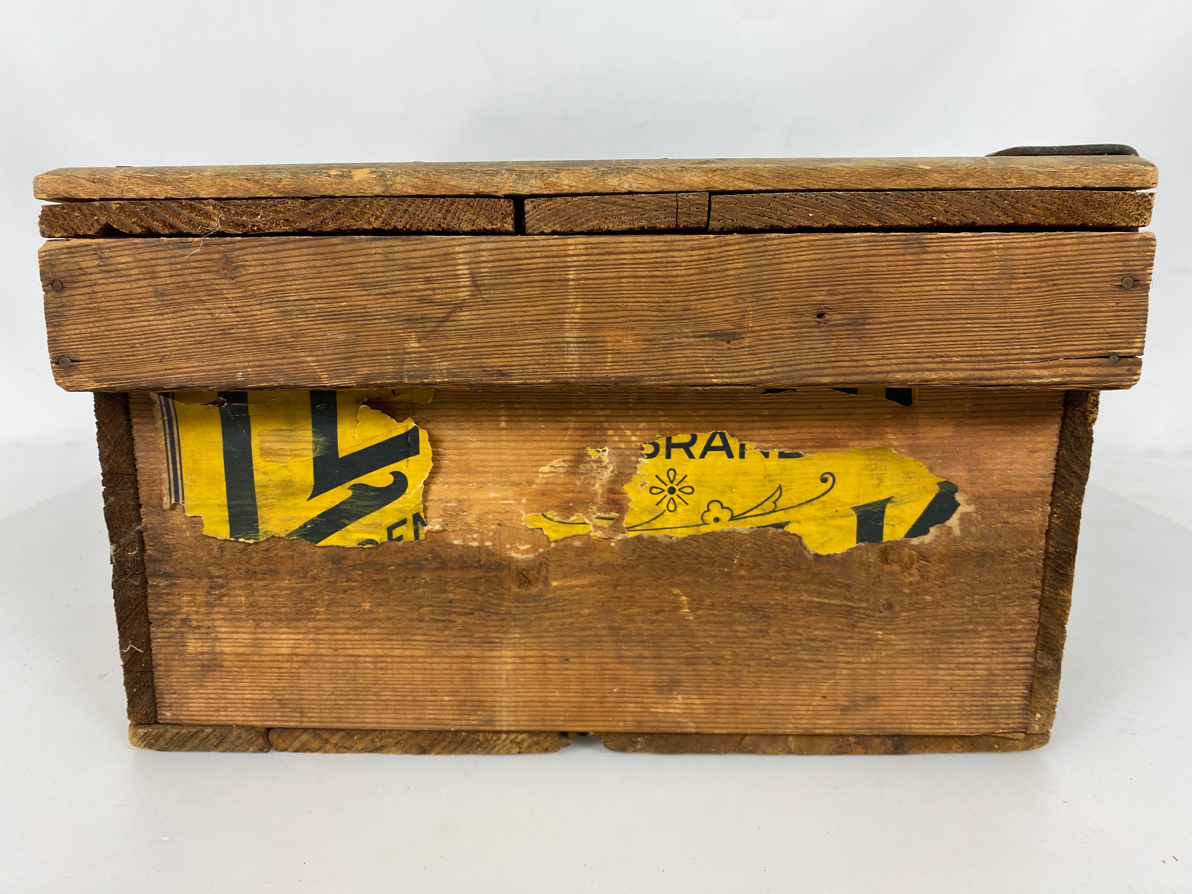 Antique Wooden LEADER BRAND MILK Crate