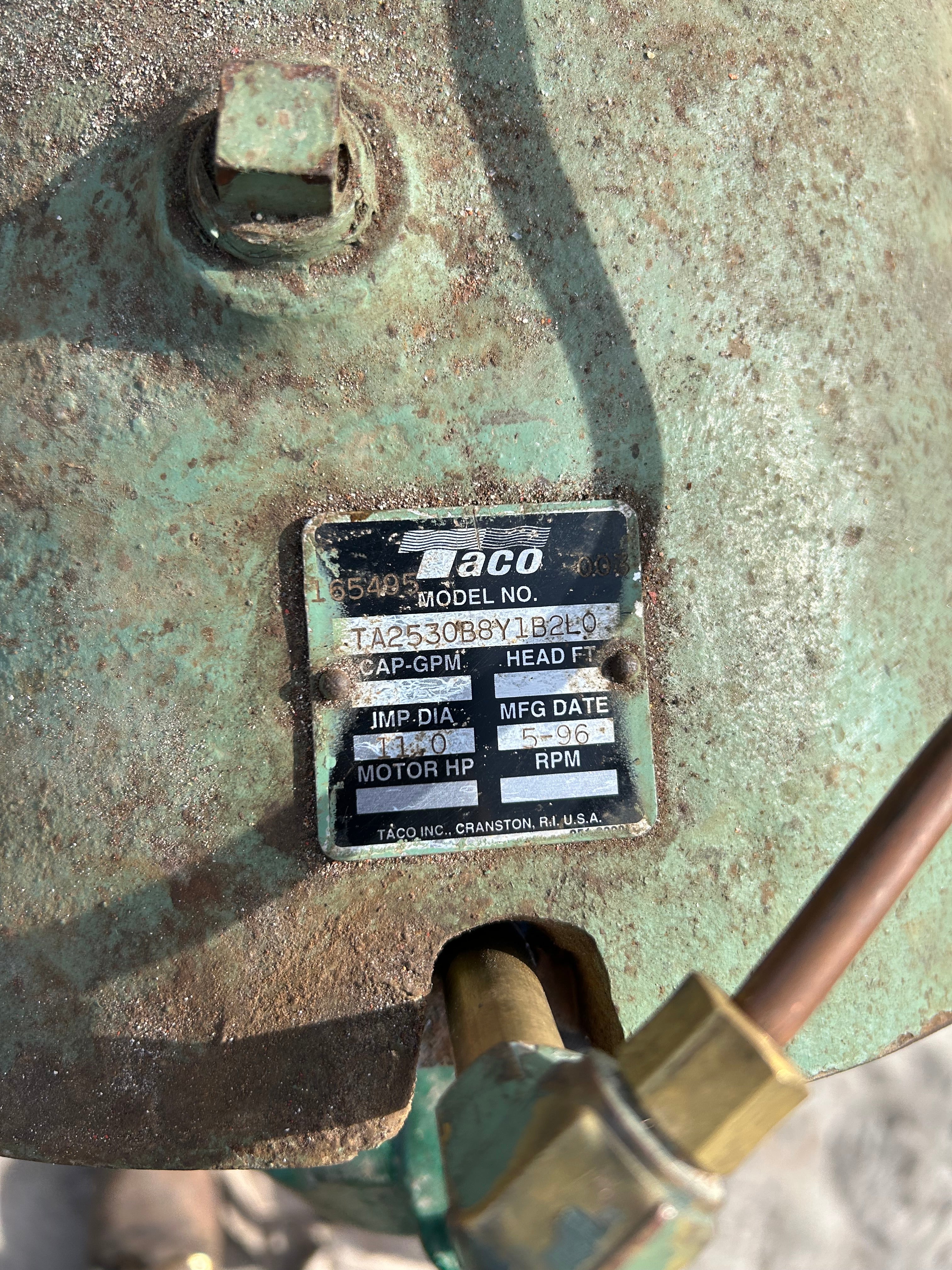 Water pump for parts or repair/Scrap Bid #604 - 1,900lbs